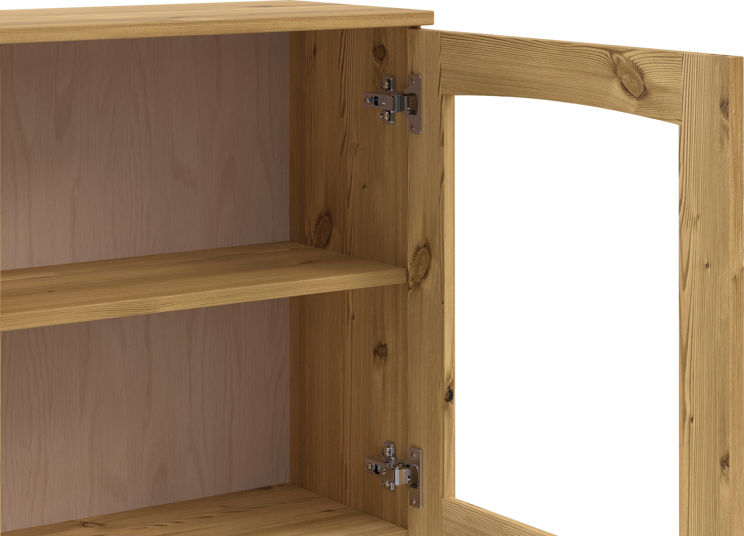 KOCHSTATION Hängeschrank »KS-Osby«, (1 St.), Kiefer massiv, Breite 50 cm, Tür mit Glaseinsatz