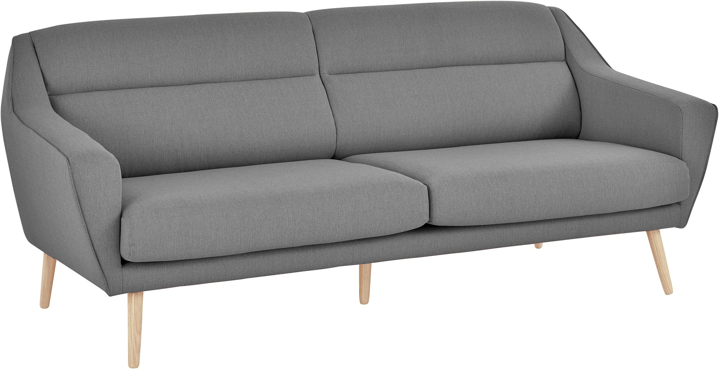 OTTO home 3-Sitzer "Bille" mit Naht im Rückenkissen und Eiche-Beinen, Desig günstig online kaufen