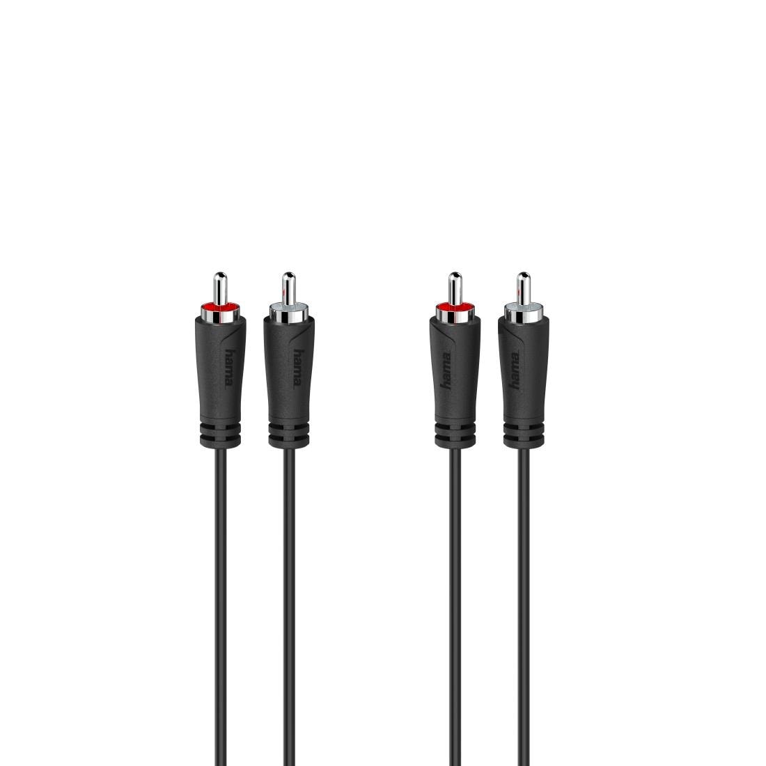 Hama Audio-Kabel »Audio Kabel, 2 Cinch Stecker, 2 Cinch Stecker, 5,0 m«, Cinch, 50 cm