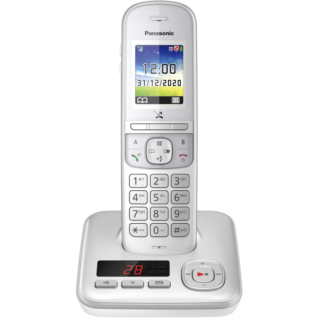 Panasonic Schnurloses DECT-Telefon »KX-TGH722 Duo«, (Mobilteile: 2), mit Anrufbeantworter