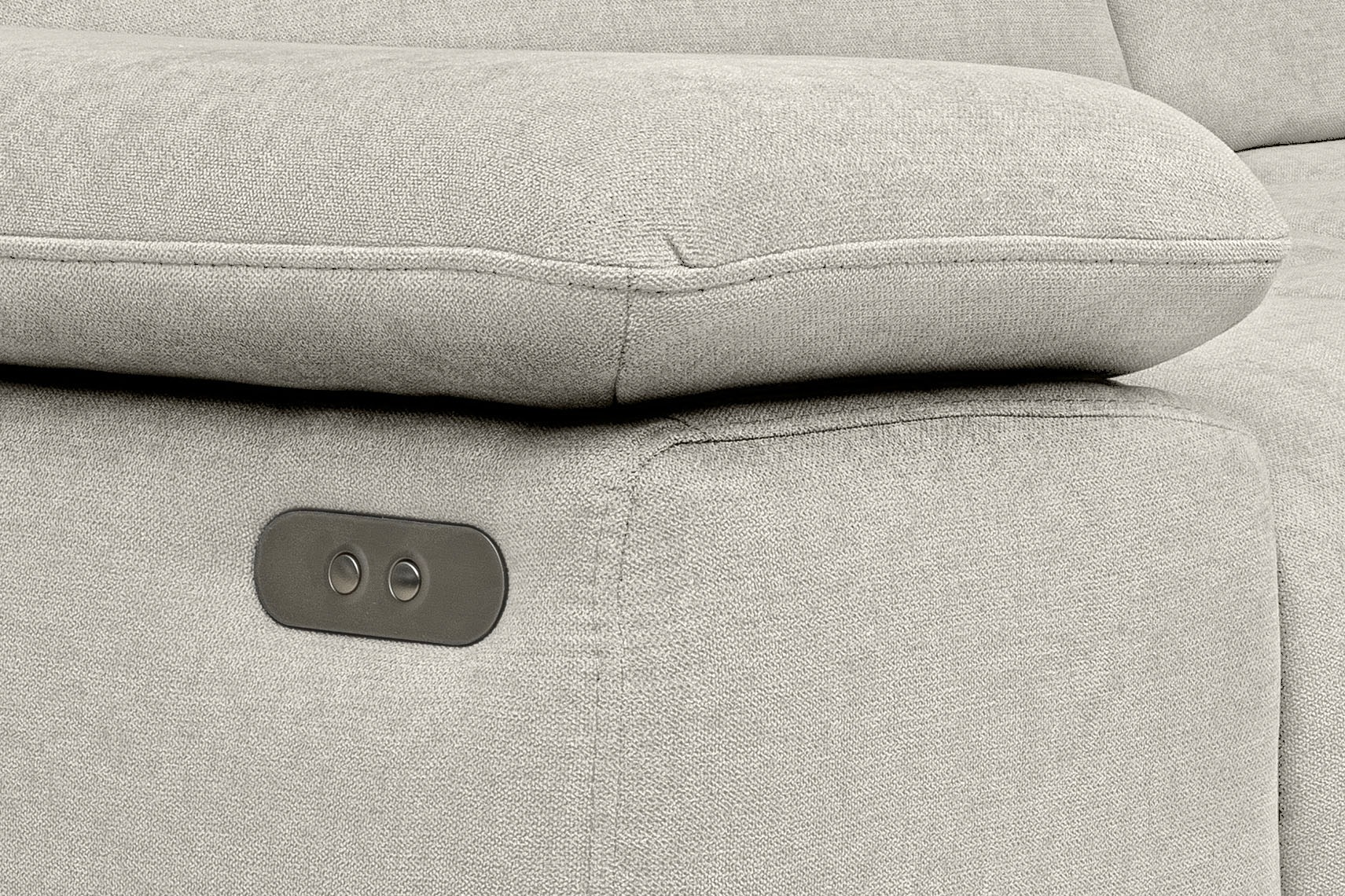 WERK2 Ecksofa »Focus-L 204 x 278 cm inkl. Komfortfunktionen, bequem, bodenfrei« Luxus-Microfaser, L-Form, elektrische Sitztiefenverstellung