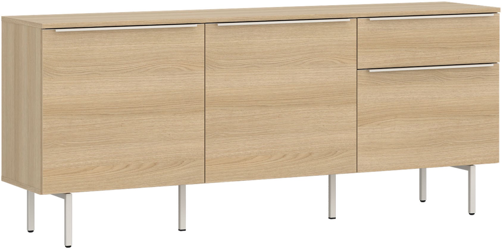 TOM TAILOR HOME Sideboard Lowboard, Breite 165 cm,3 Türen,1 Schublade, viel Stauraum