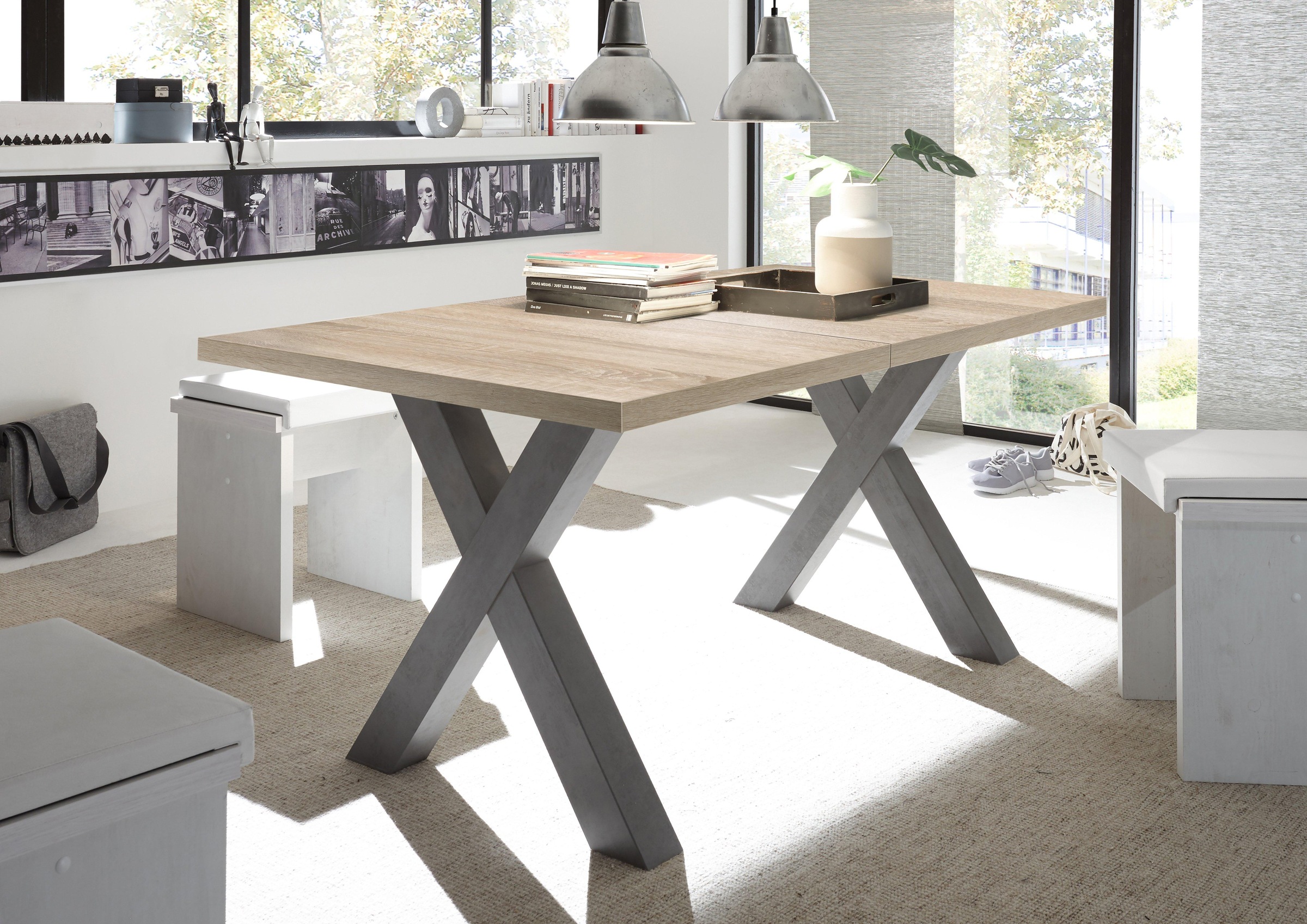 2. Bild von Mäusbacher Esstisch »Mister«, mit Auszug (160-210 cm), Gestell in X-Form