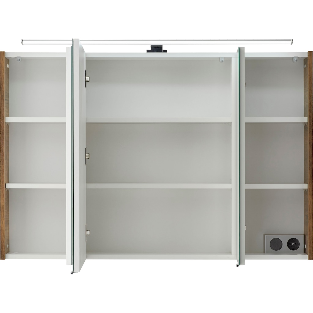 Saphir Spiegelschrank »Quickset Badschrank, 3 Spiegeltüren, 6 Einlegeböden, 105 cm breit«