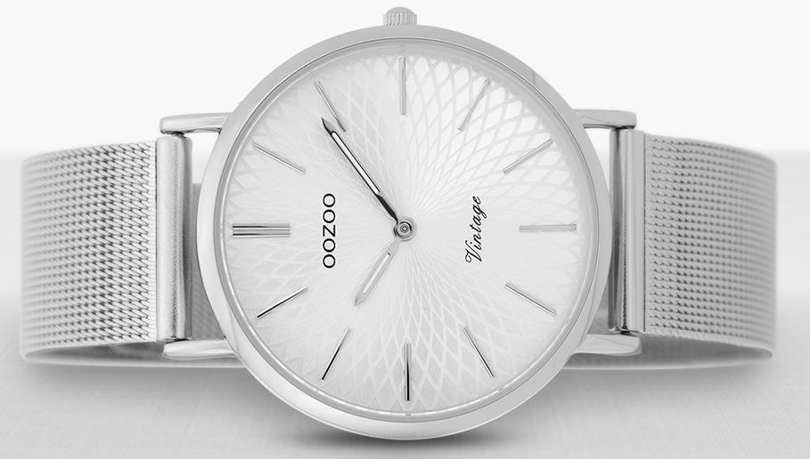 OOZOO Quarzuhr »C9341«, Armbanduhr, Damenuhr, analog, Milanaisearmband, Edelstahlarmband