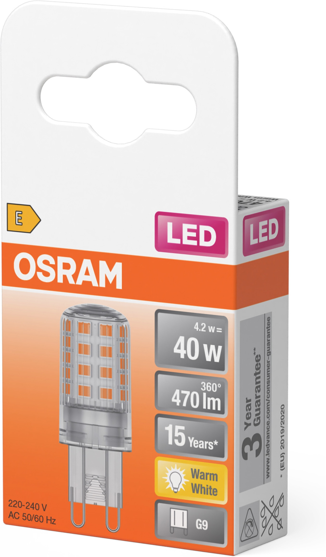 Osram LED-Leuchtmittel »LED PIN Lampe« G9 1 Stk. Warmweiß