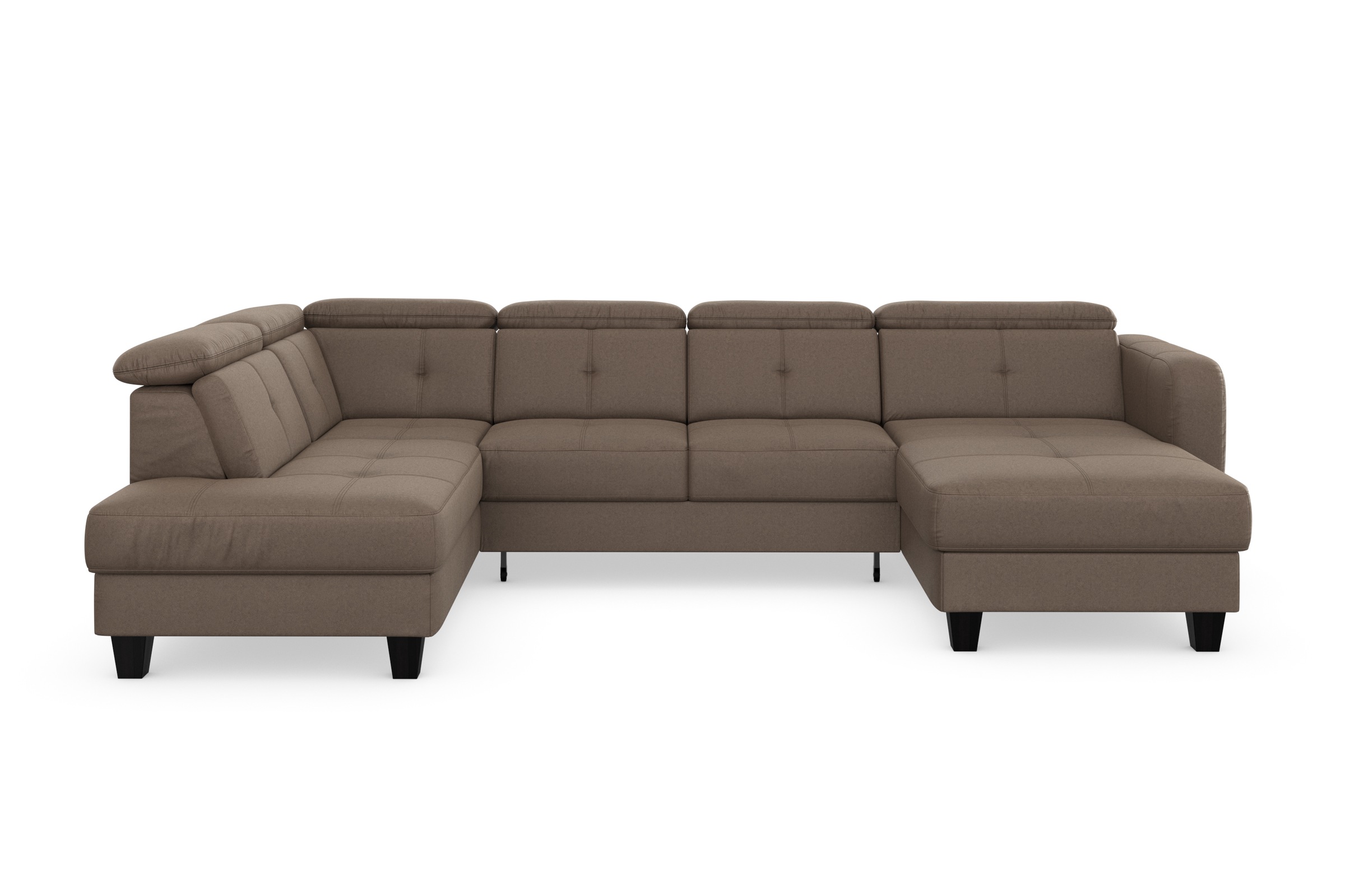 sit&more Wohnlandschaft »Belluci U-Form«, Kopfteilverstellung und Federkern günstig online kaufen