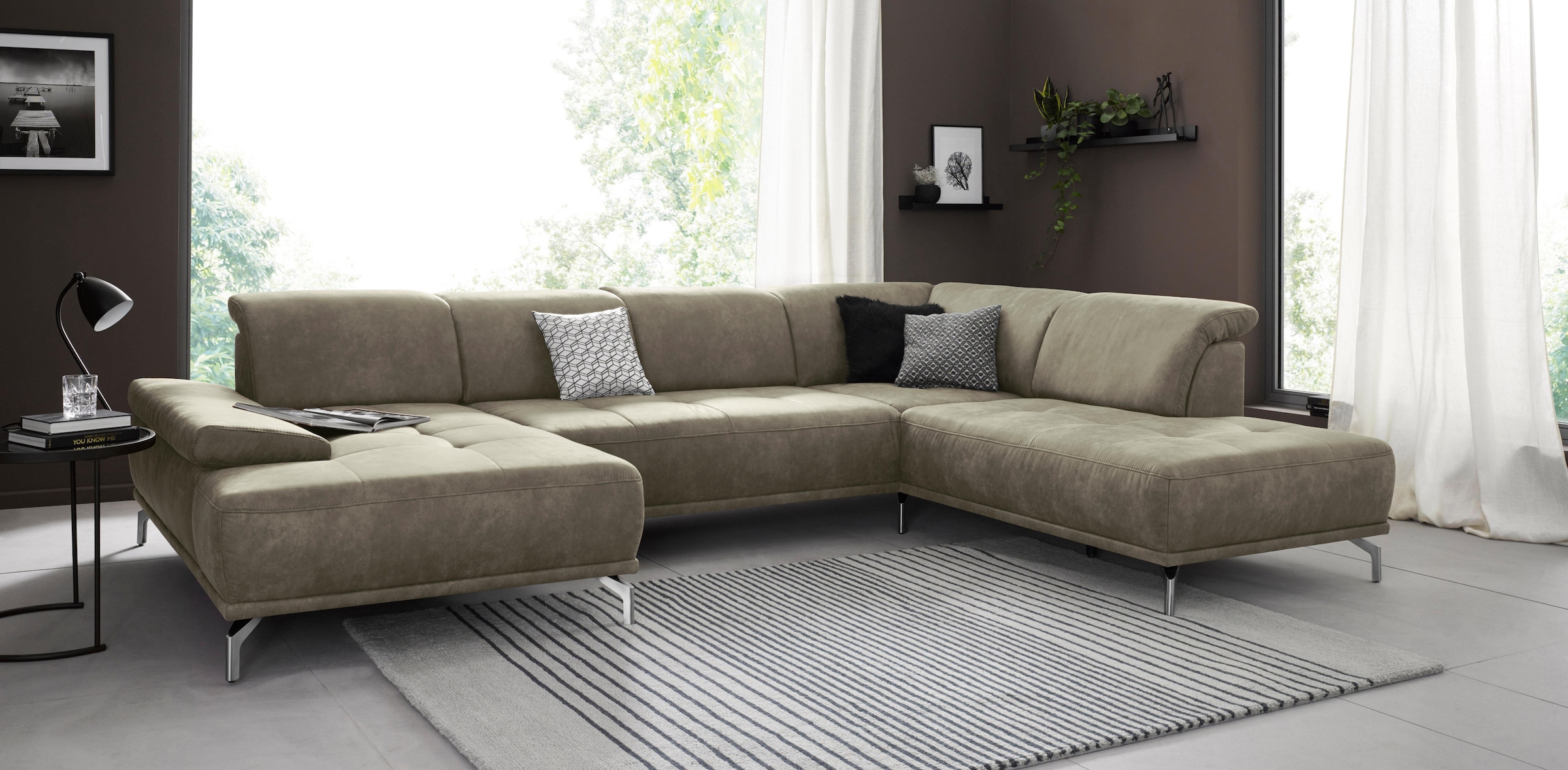 Home affaire Wohnlandschaft »Caluna« Inkl.Sitztiefenverstellung, wahlweise günstig online kaufen