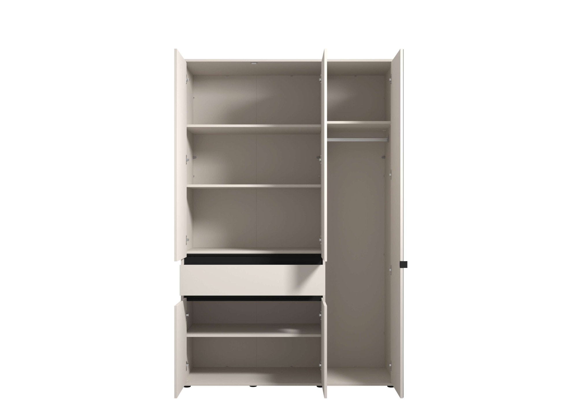 INOSIGN Kleiderschrank »Corbett, grifflose Optik, FSC-zertifziert, Made in Europe«, (138 oder 182,5cm breit, 211cm hoch und 54,5cm tief), mit Spiegel, 1 Schublade und Innenausstattung