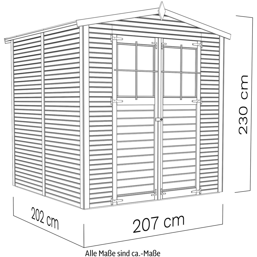 KONIFERA Gartenhaus »Alto 3 Fineline Satteldach«