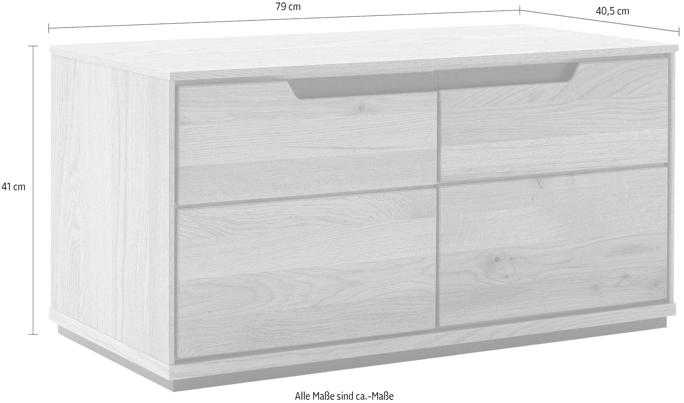 MCA living Sitzbank »Araya Garderobenbank,Flurbank,Bank mit Stauraum,Bankmöbel,Breite 79 cm« Set, 1 Stück, 1 Stk. tlg. FSC-Mix, Türen gedämpft, Made in Europe