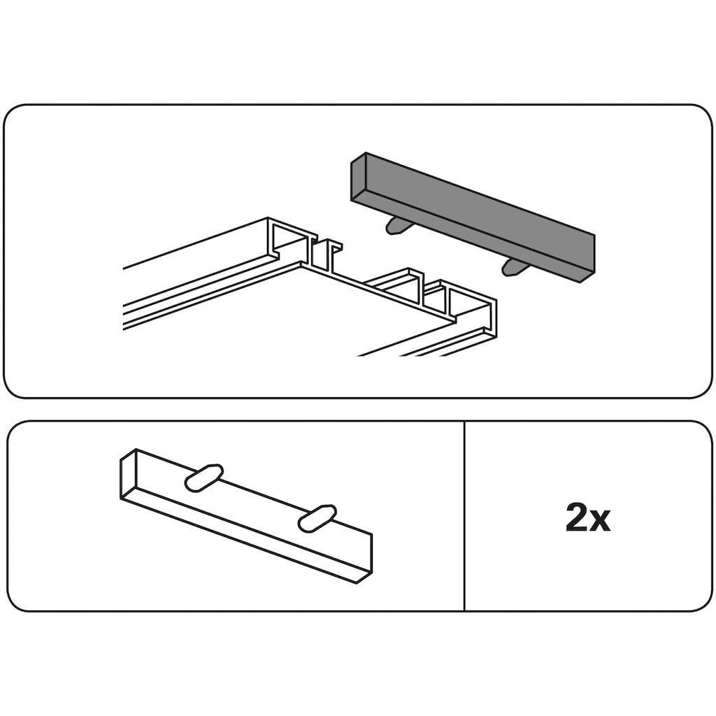 GARDINIA Gardinenstangen-Endstück »Endstück 2-läufig«, (2 St.)