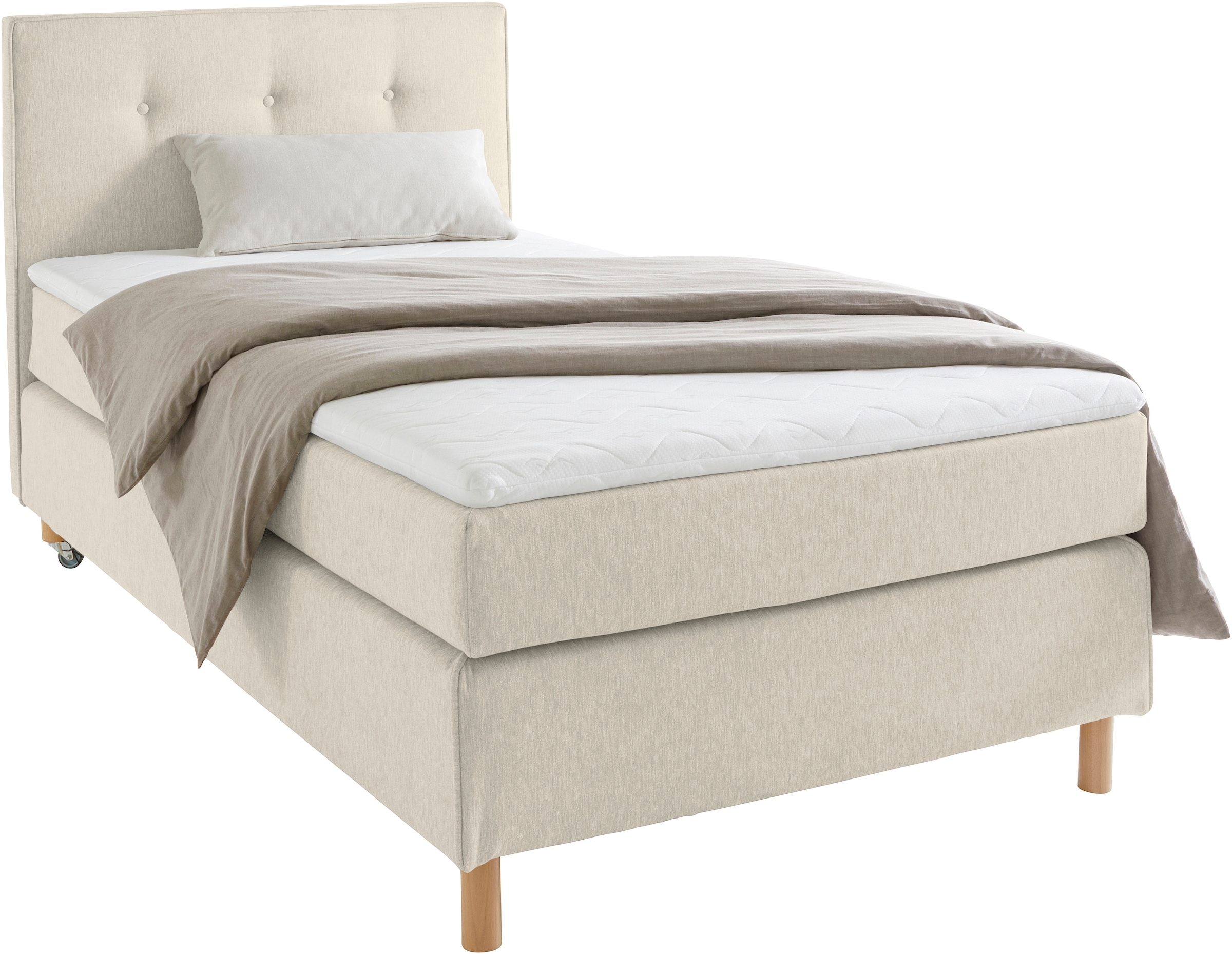Home affaire Boxspringbett »Heimatblick 100x200cm beliebig erweiterbar zu Doppel- und Familienbett«, Einzelbett, Hotelbett erhältlich in H2,H3 & H4