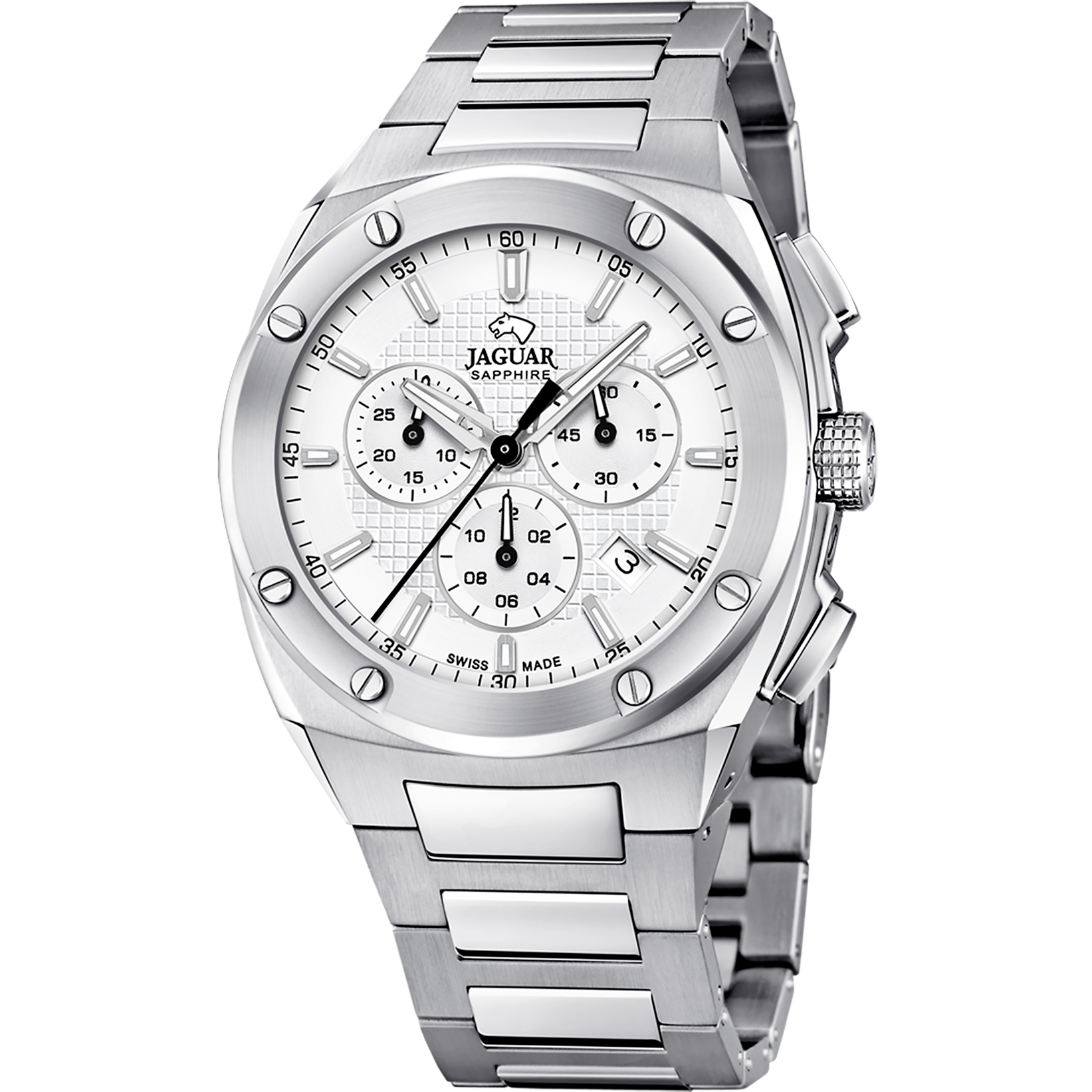 Jaguar Chronograph »Executive« Quarzuhr, Armbanduhr, Herrenuhr, Swiss Made, Edelstahlarmband, analog