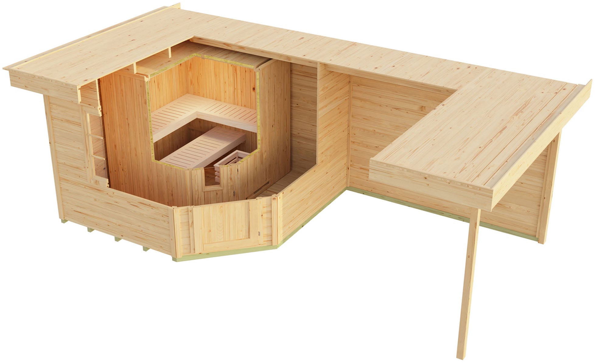 weka Saunahaus »SALO 2« inkl. hochwertiger Elementsauna