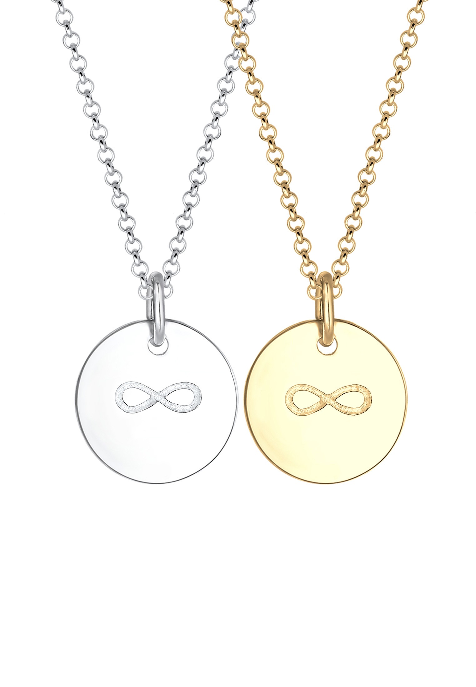 Elli Ketten-Set »Partnerkette Friends Infinity Bi-Color 925 Silber«