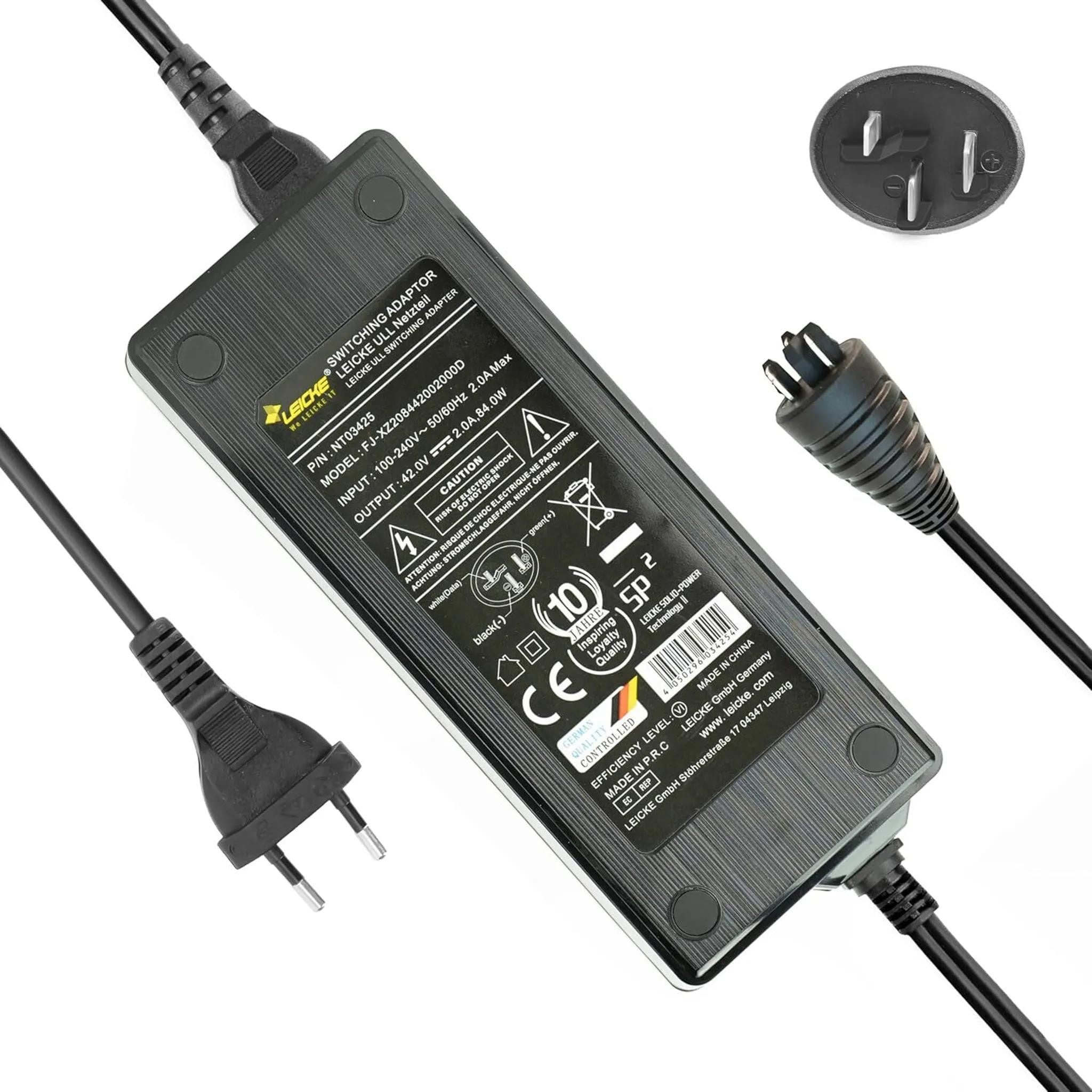 Leicke Batterie-Ladegerät »Ladegerät für Bosch 42V/36V 2A Performance  Active Line E-Bike/Pedelec«