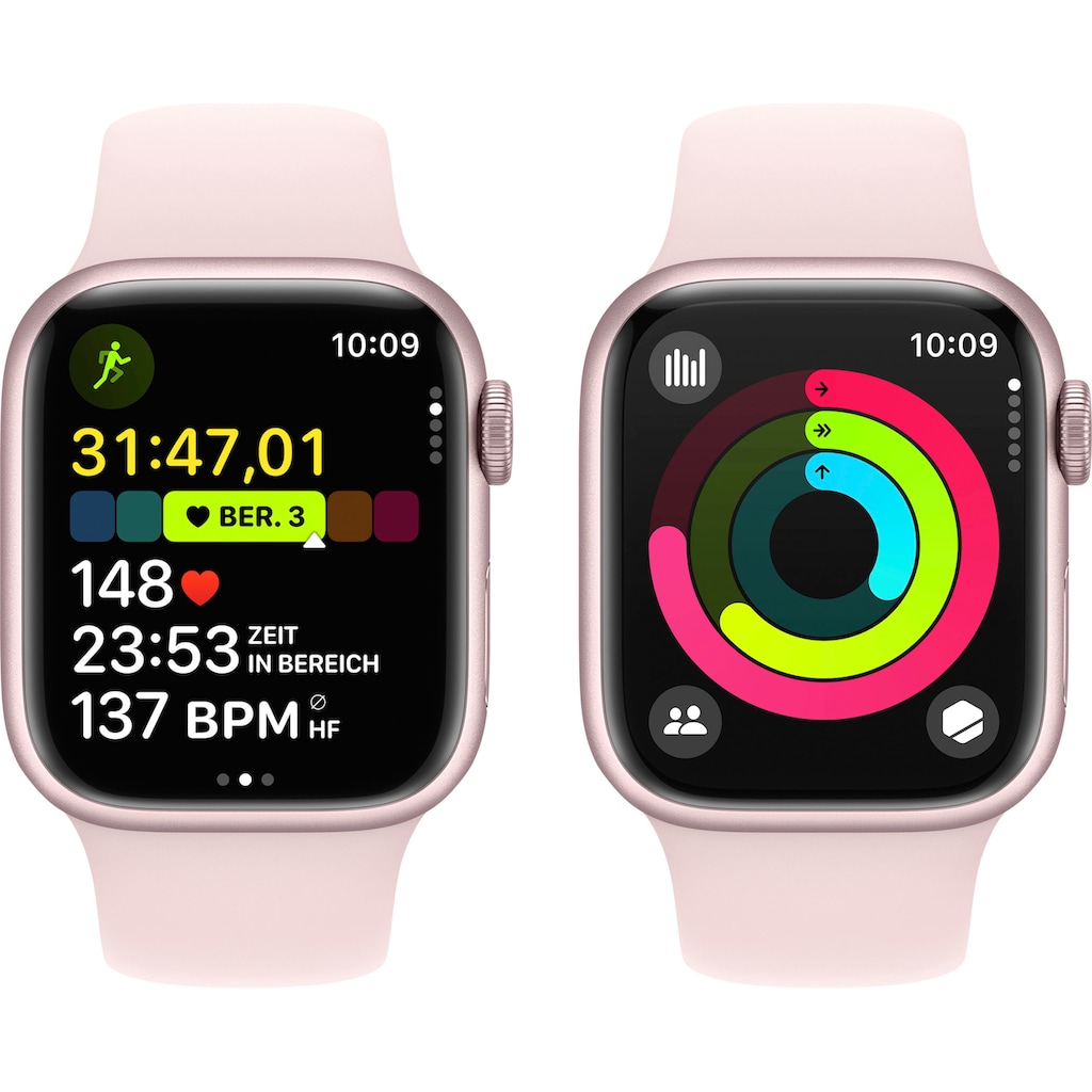 Apple Smartwatch »Watch Series 9 GPS Aluminium 41mm S/M«, (Watch OS 10 Sport Band)