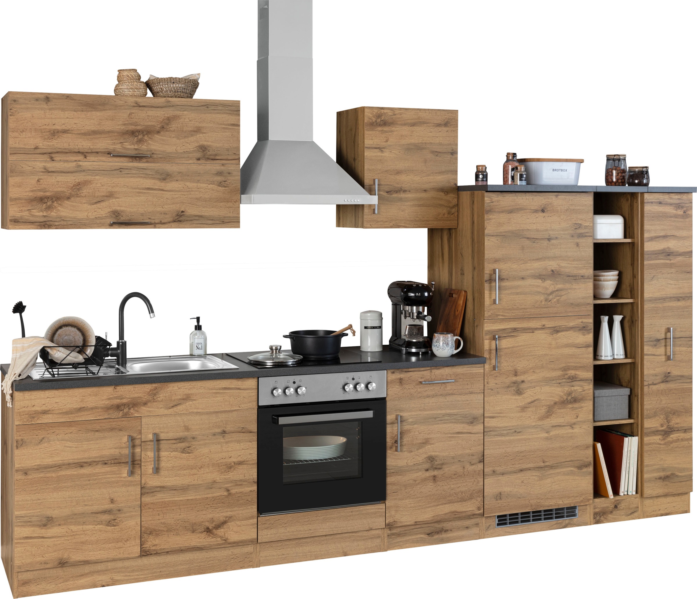 KOCHSTATION Küchenzeile »KS-Colmar« ohne E-Geräte, Breite 330 cm