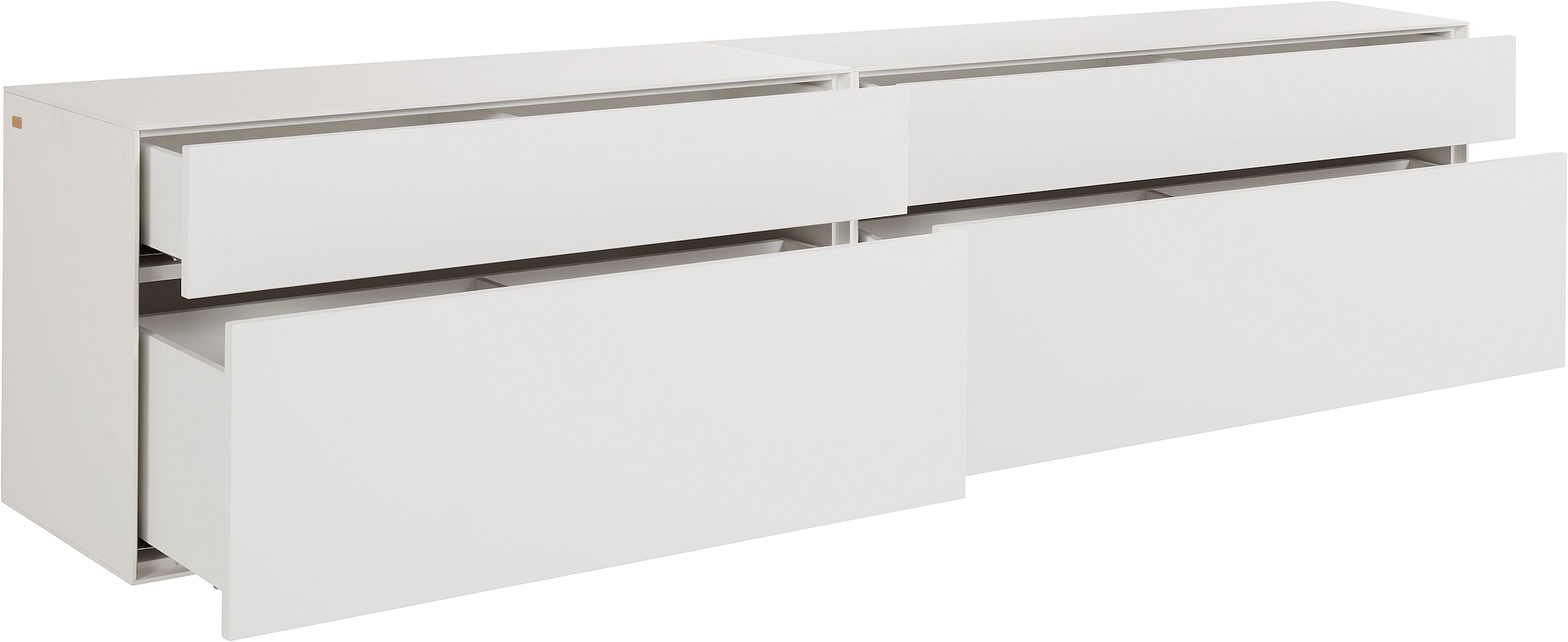 LeGer Home by Lena Gercke Lowboard »Essentials«, (2 St.), Breite: 224cm, MDF lackiert, Push-to-open-Funktion