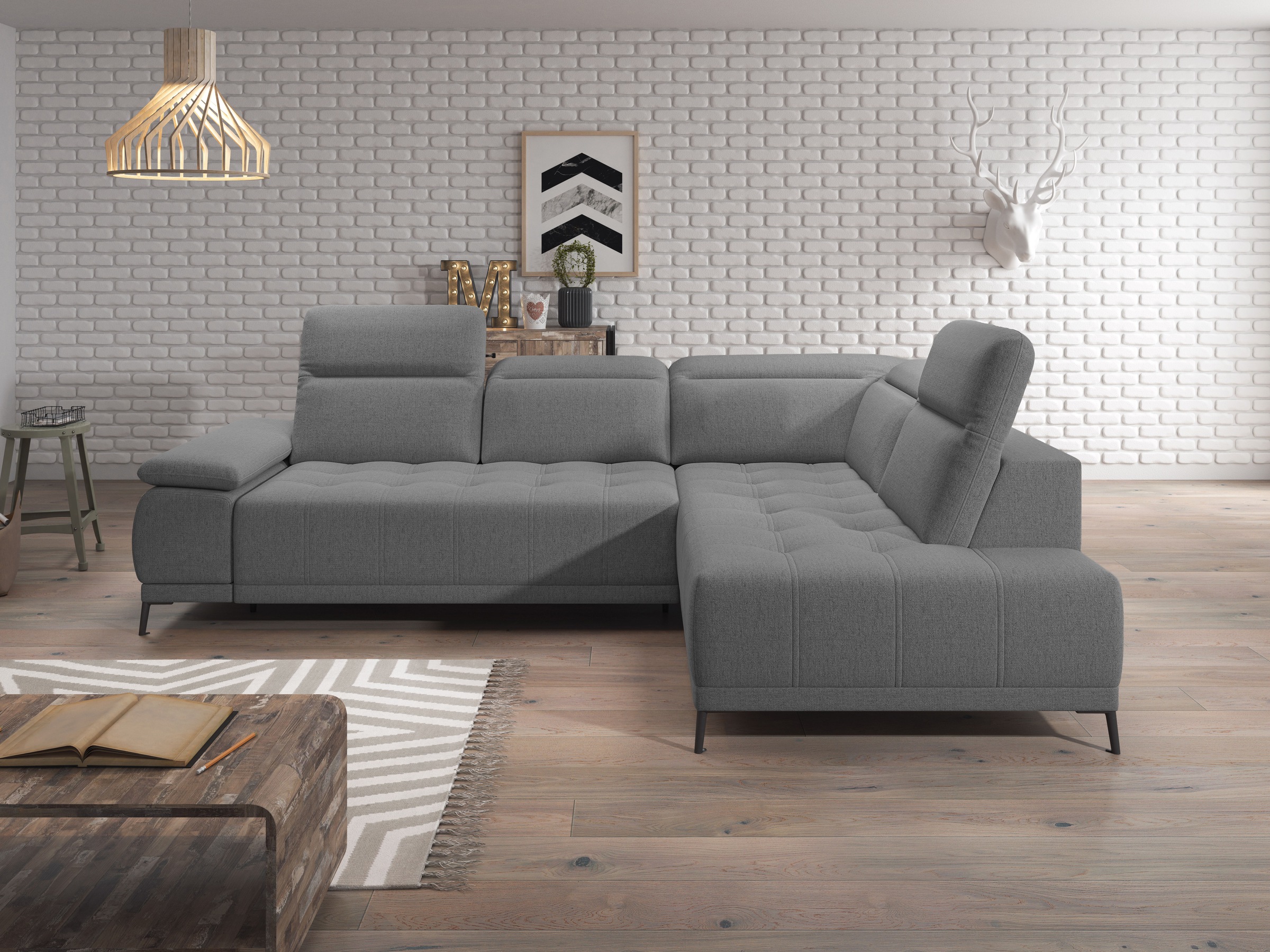 WERK2 Ecksofa »Focus-L, elektrisch erweiterbare Sitztiefe um ca. 30 cm, L-F günstig online kaufen