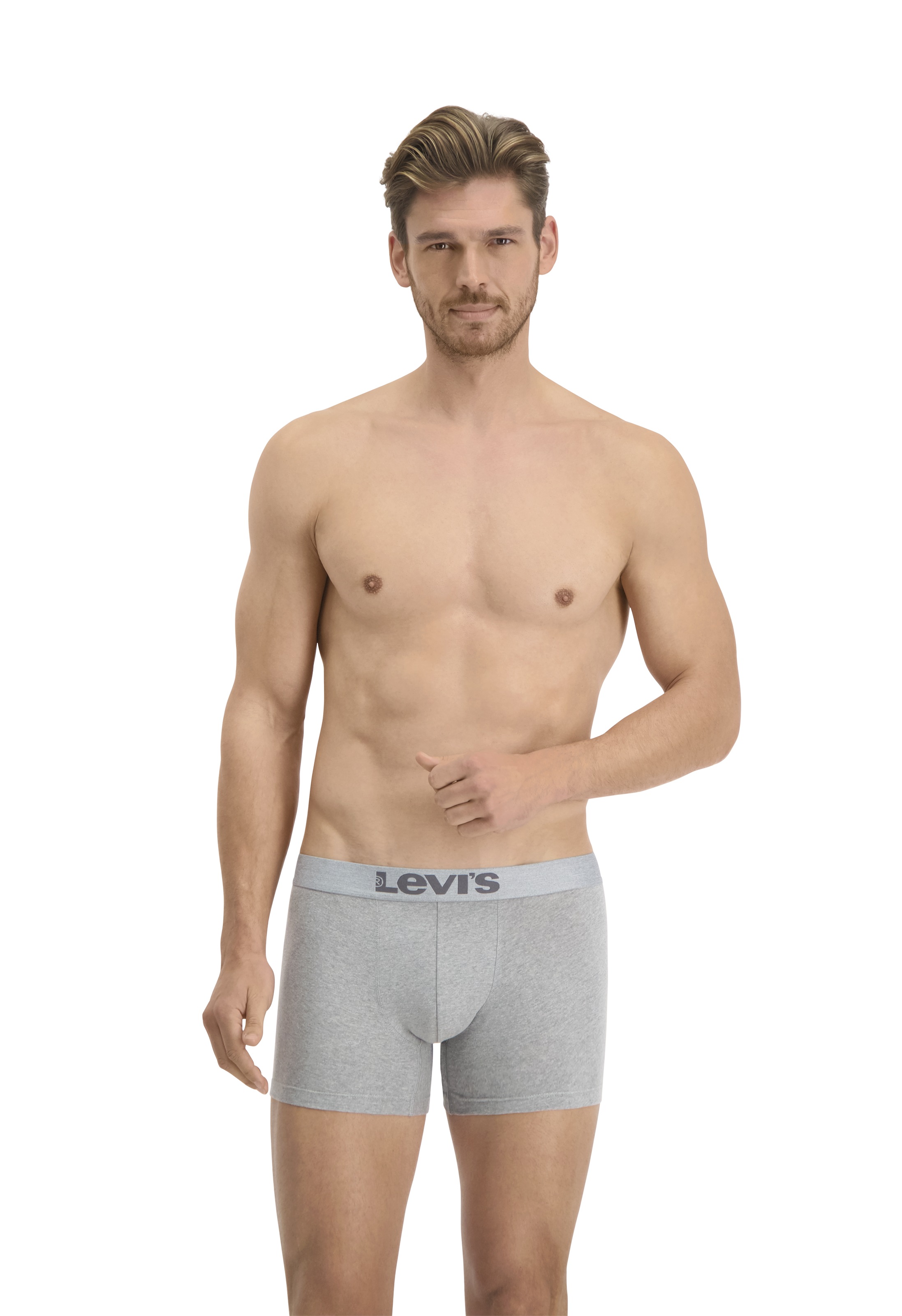 Levi's® Boxershorts »LEVIS MEN MEL WB BOXER BRIEF ORG CO 2P«, (2er Pack), mit breitem Logobund