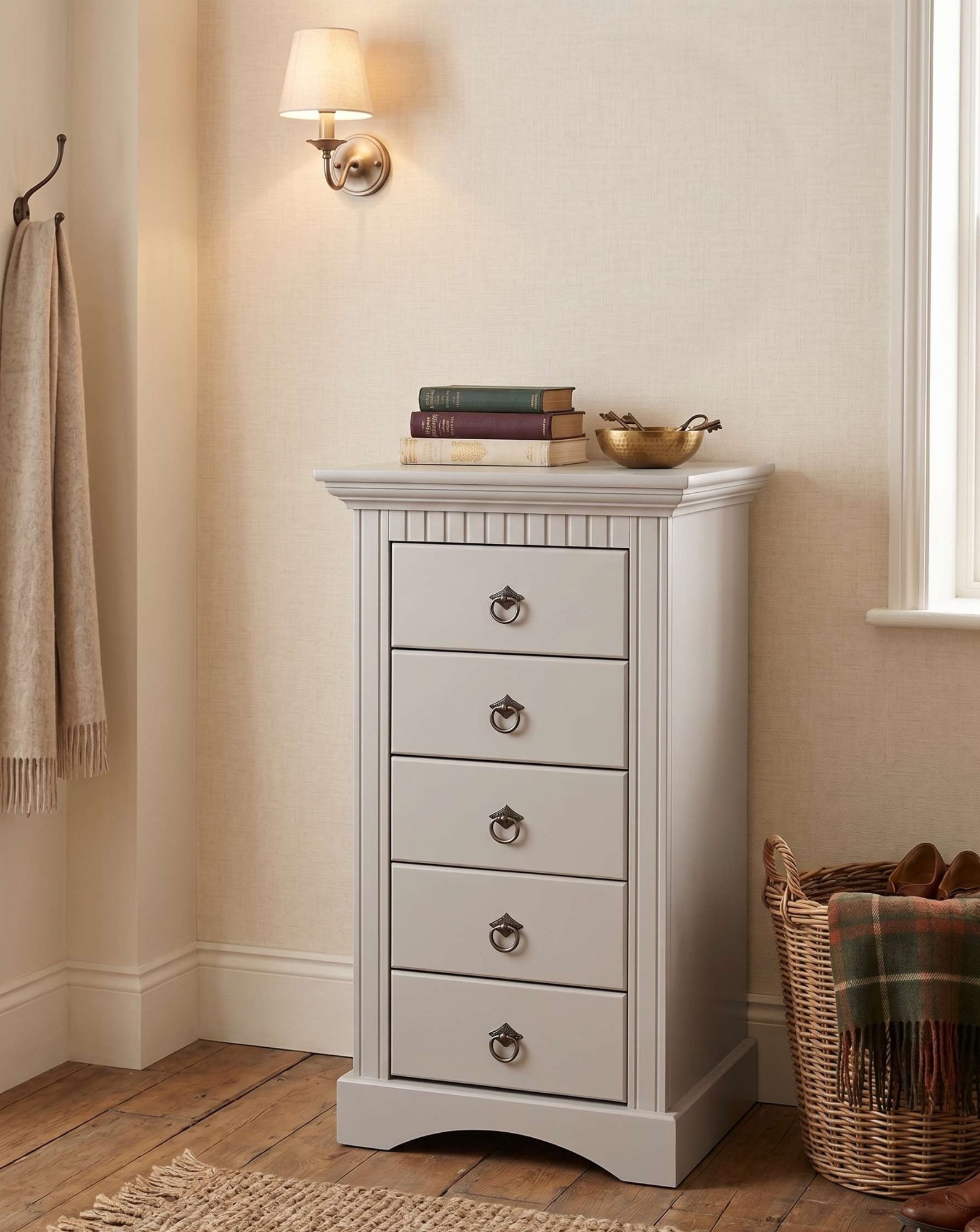 OTTO home Kommode »Rustic« Breite 48cm, aus massiver Kiefer, 5 Schubladen, FSC®-zertifiziert