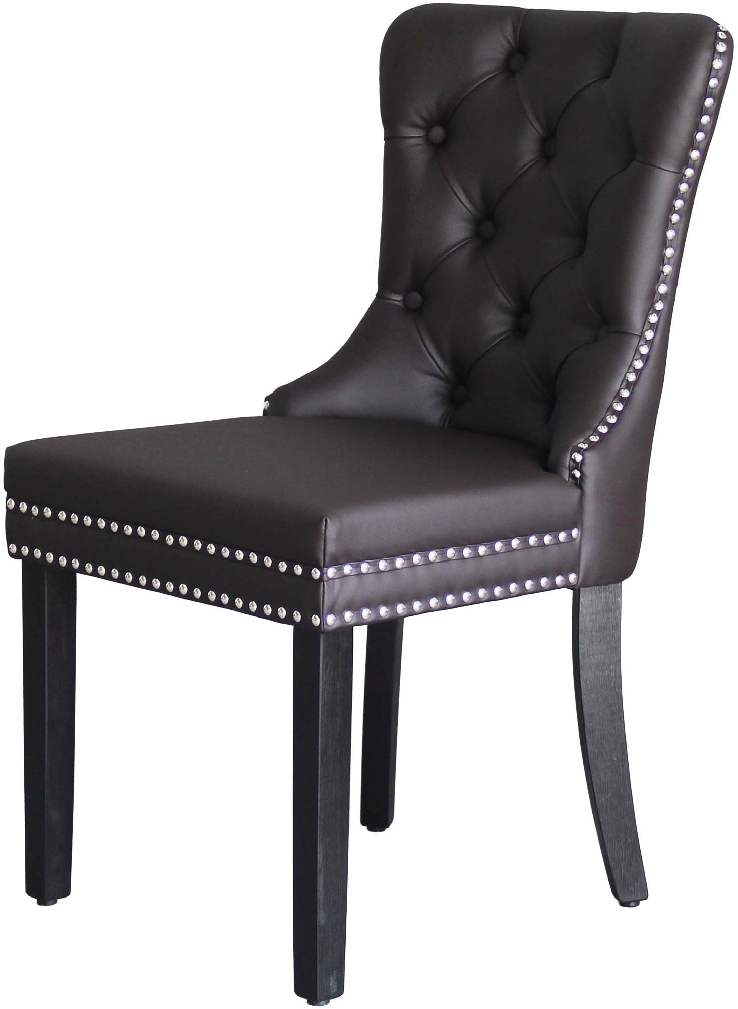 byLIVING Esszimmerstuhl »Domino« (Set) 2 Stk.mit Massivholz Gestell, Chestefield Steppung und Ringgriff im Rücken