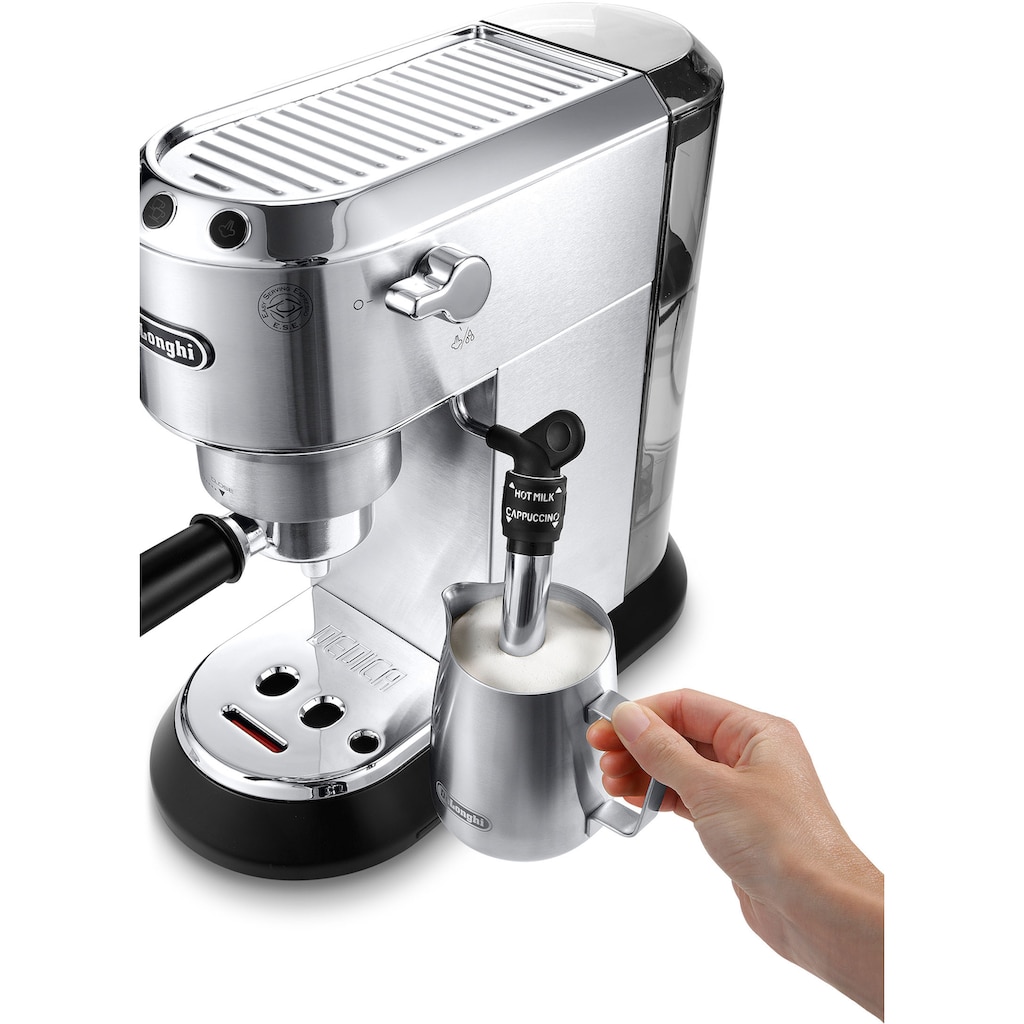 De'Longhi Siebträgermaschine »ECKG6821.M«, inkl. Kaffeemühle, Tamper, Abschlagbox+ Kännchen