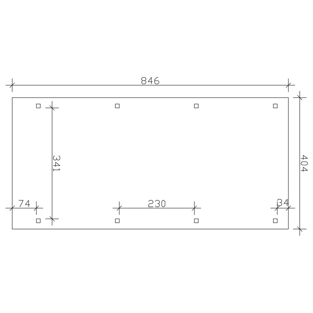 Skanholz Einzelcarport »Emsland«, Leimholz-Nordisches Fichtenholz, 341 cm, braun