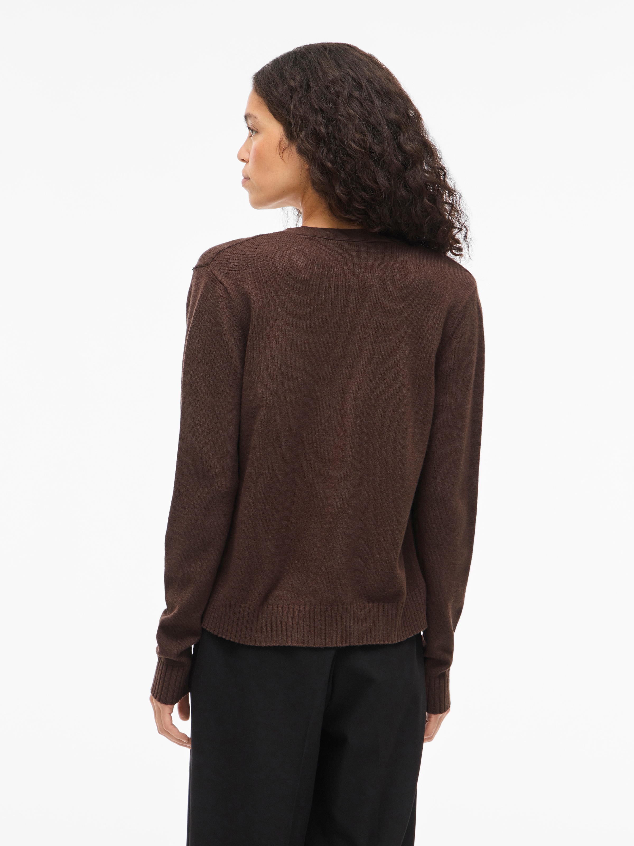 Vila Cardigan »VIRIL SHORT L/S KNIT CARDIGAN-NOOS« Materialmix, regular fit