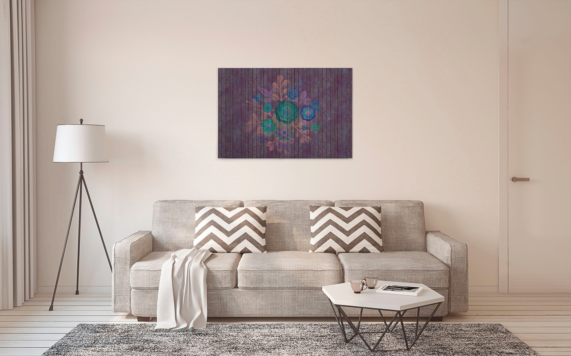 A.S. Création Leinwandbild »spray bouquet«, Kunst-Blumen-Kinder, (1 St.), Keilrahmen Holz Blumen Floral Grafitti Leinwand-Bild Wohnzimmer modern