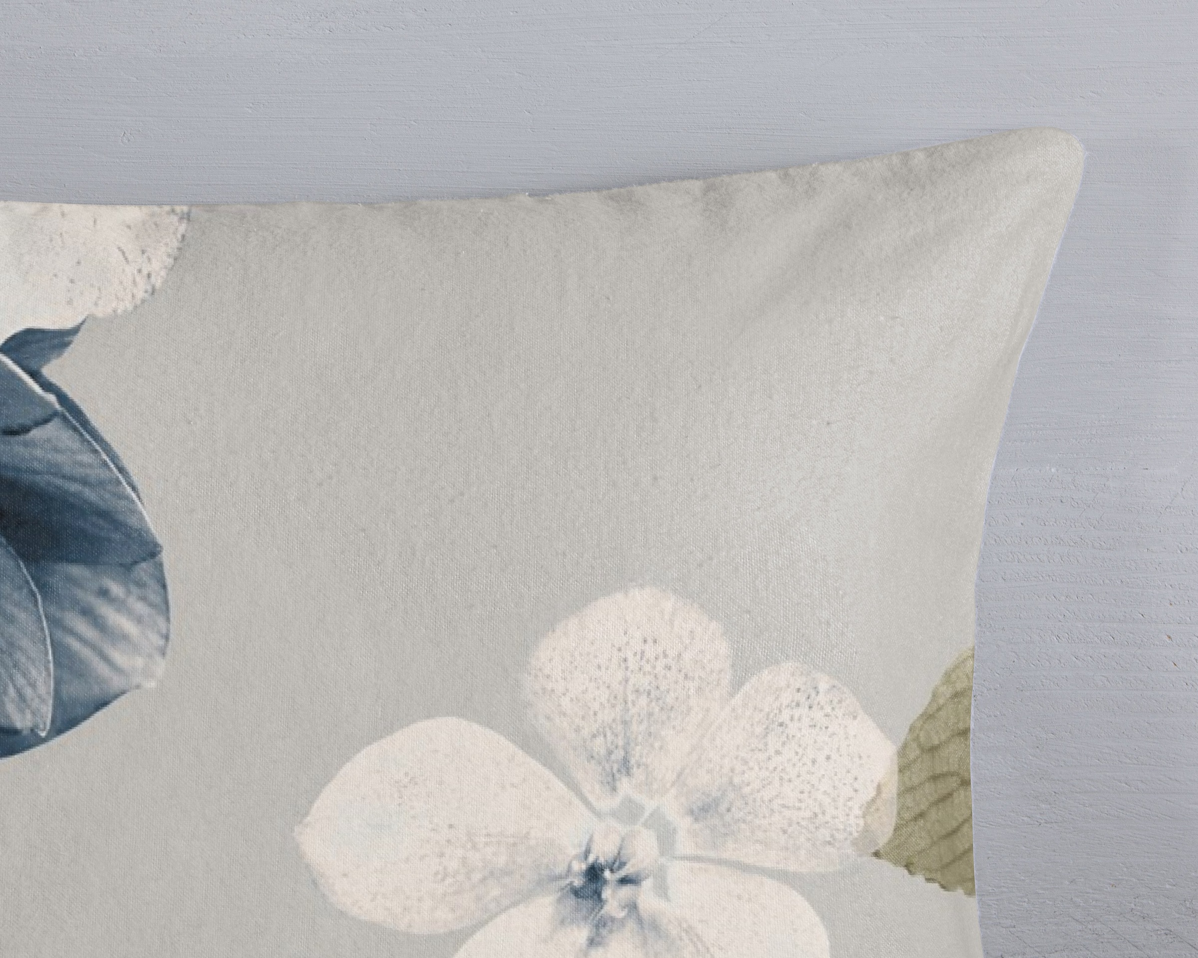 good morning Wendebettwäsche »Gabin«, Flanell, Biber, Winter, Warm, Reißverschluss, Wende, Blumen, Grau Blau