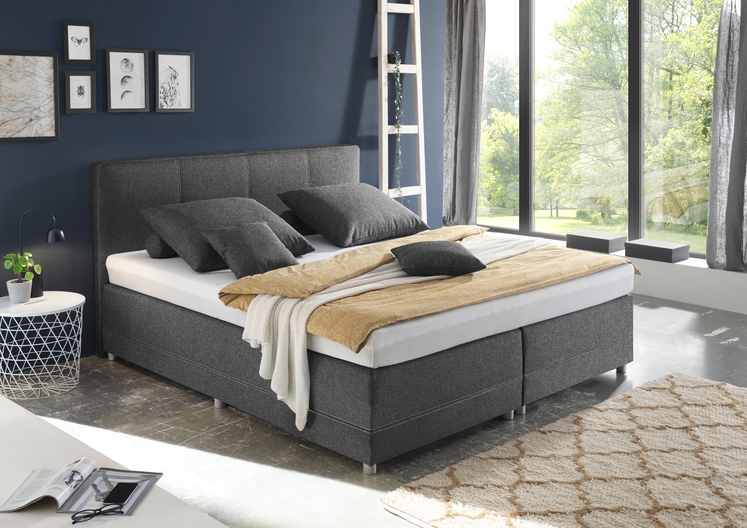 ED EXCITING DESIGN Boxspringbett »Luanda«, wahlweise mit Matratze und Toppe günstig online kaufen