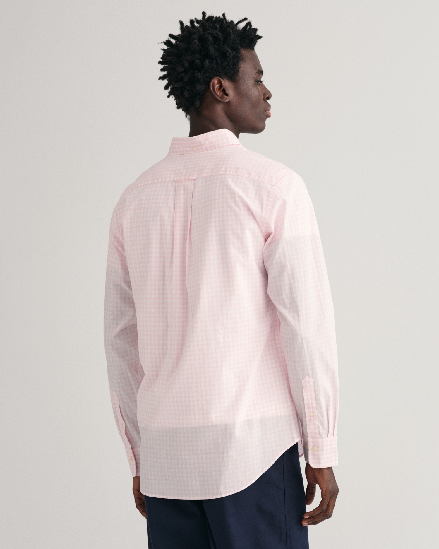 Gant Langarmhemd »REG POPLIN GINGHAM SHIRT« mit Logostickerei auf der Brust
