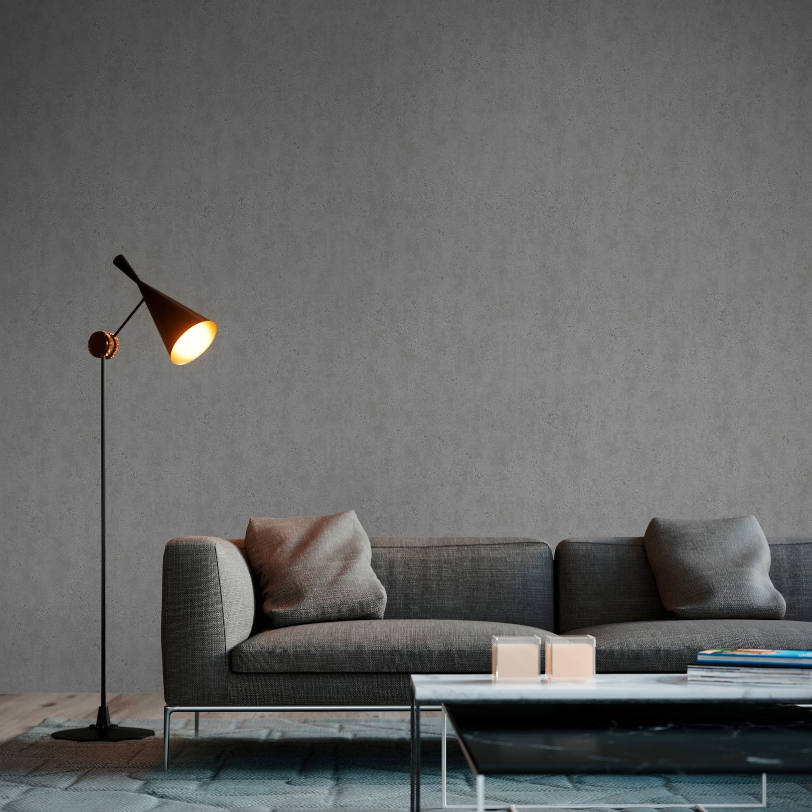A.S. Création Vliestapete »Attractive 2 Tapete Steinoptik«, matt, Unitapete steinwand steinoptik loft strukturtapete glatt Grau