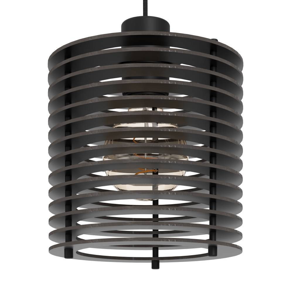 EGLO Hängeleuchte »SEGOVIA«, 3 flammig, Leuchtmittel E27 | ohne Leuchtmittel, Pendelleuchte, Metall und Holz in Schwarz, E27 Fassung, L 88 cm