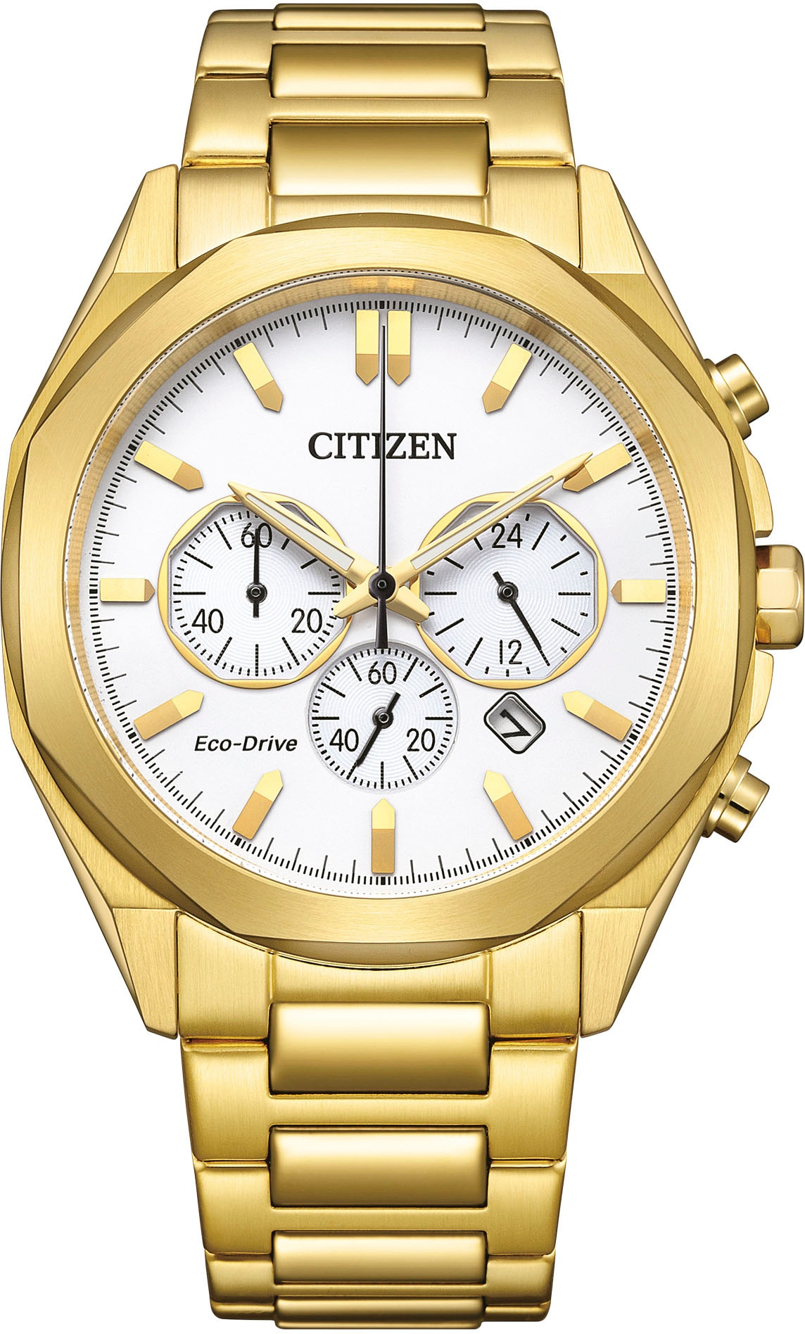 Citizen Chronograph, Armbanduhr, Herrenuhr, Solar, Stoppfunktion, Edelstahlarmband
