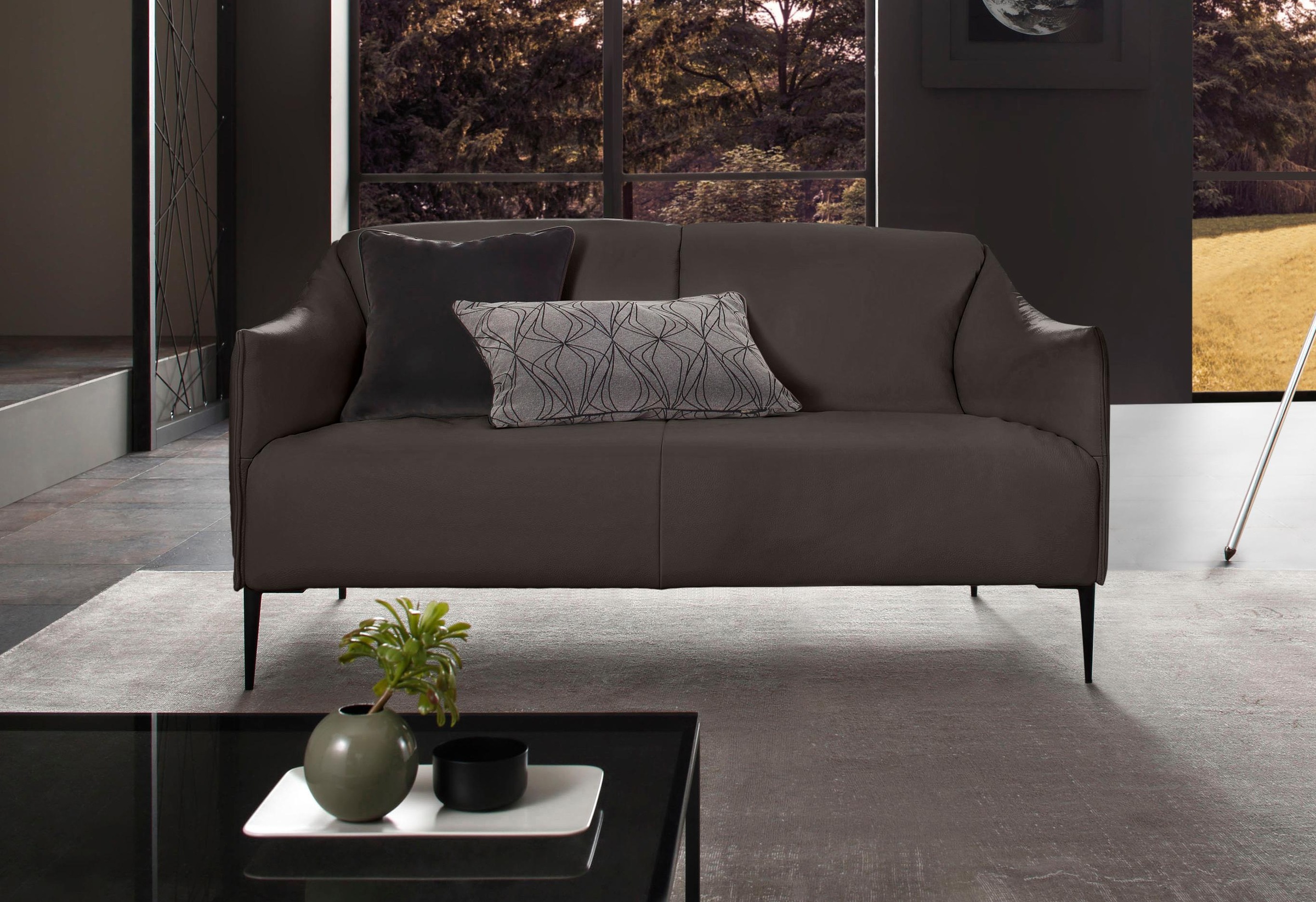 W.SCHILLIG 2-Sitzer »sally«, mit Metallfüßen in Schwarz pulverbeschichtet, Breite 154 cm