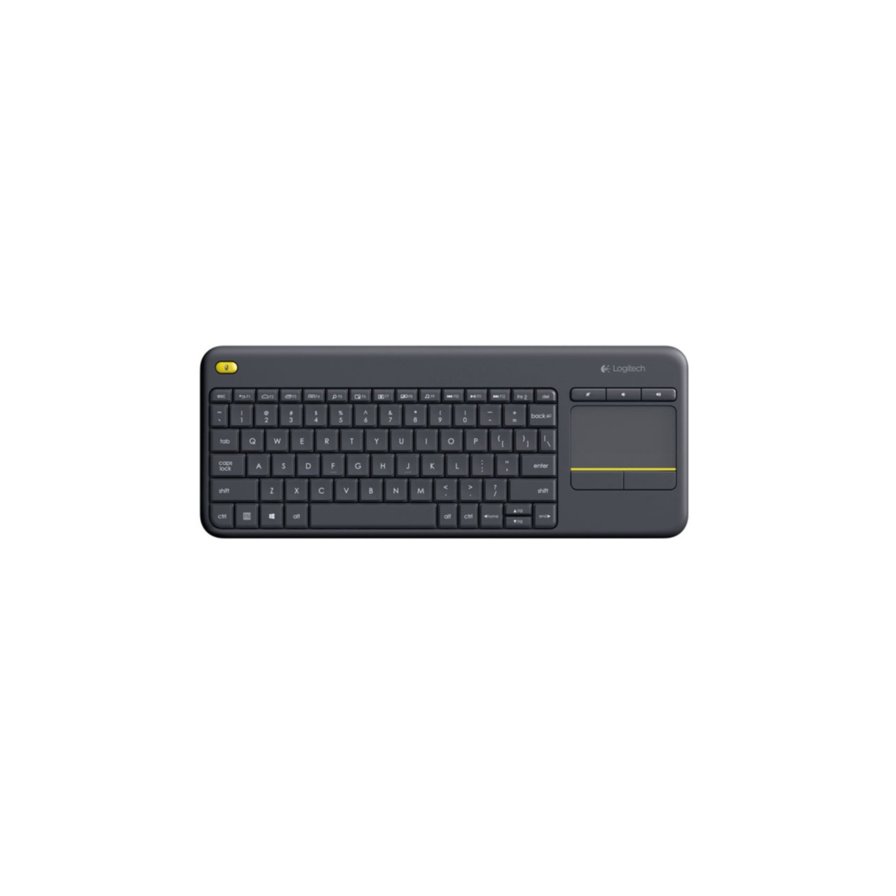 Logitech Tastatur »K400 Plus«, (Touchpad-Fn-Tasten-Lautstärkeregler-Multimedia-Tasten)