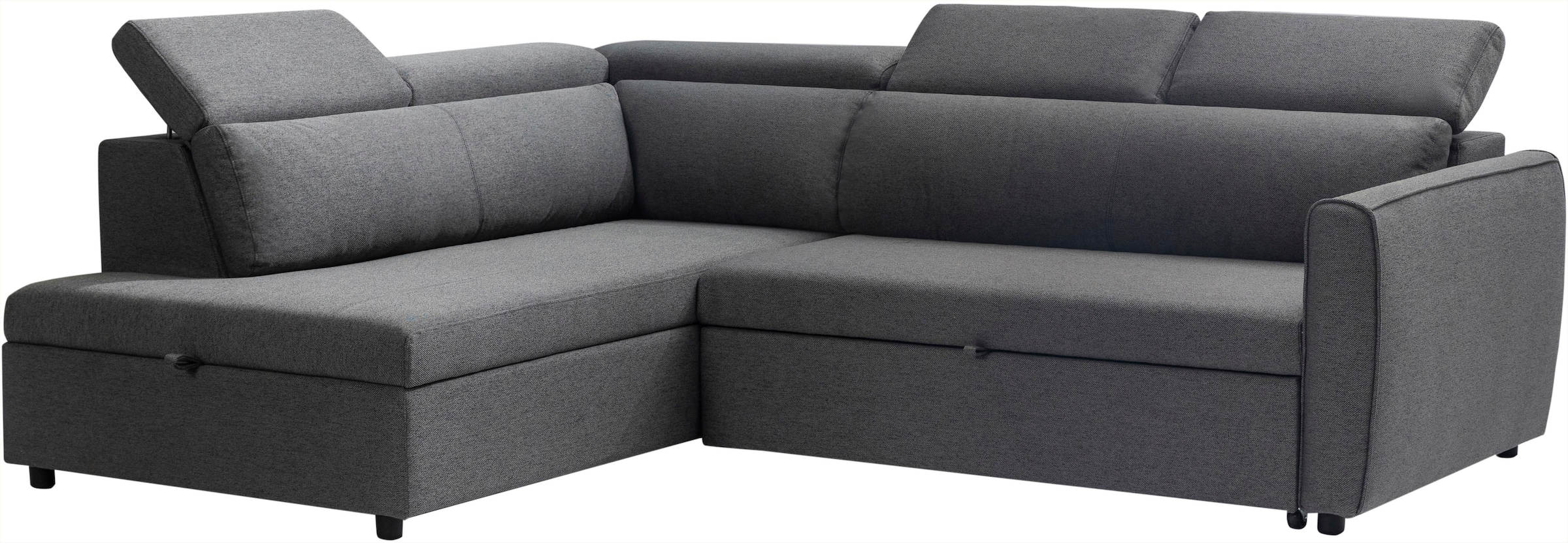 OTTO home Schlafsofa »KALLEA, Ecksofa, L-Form inkl. Schlaffunktion und XXL Bettkasten« inkl. verstellbarer Kopfstützen, Sitzen + Loungen, Cord und Webstoff