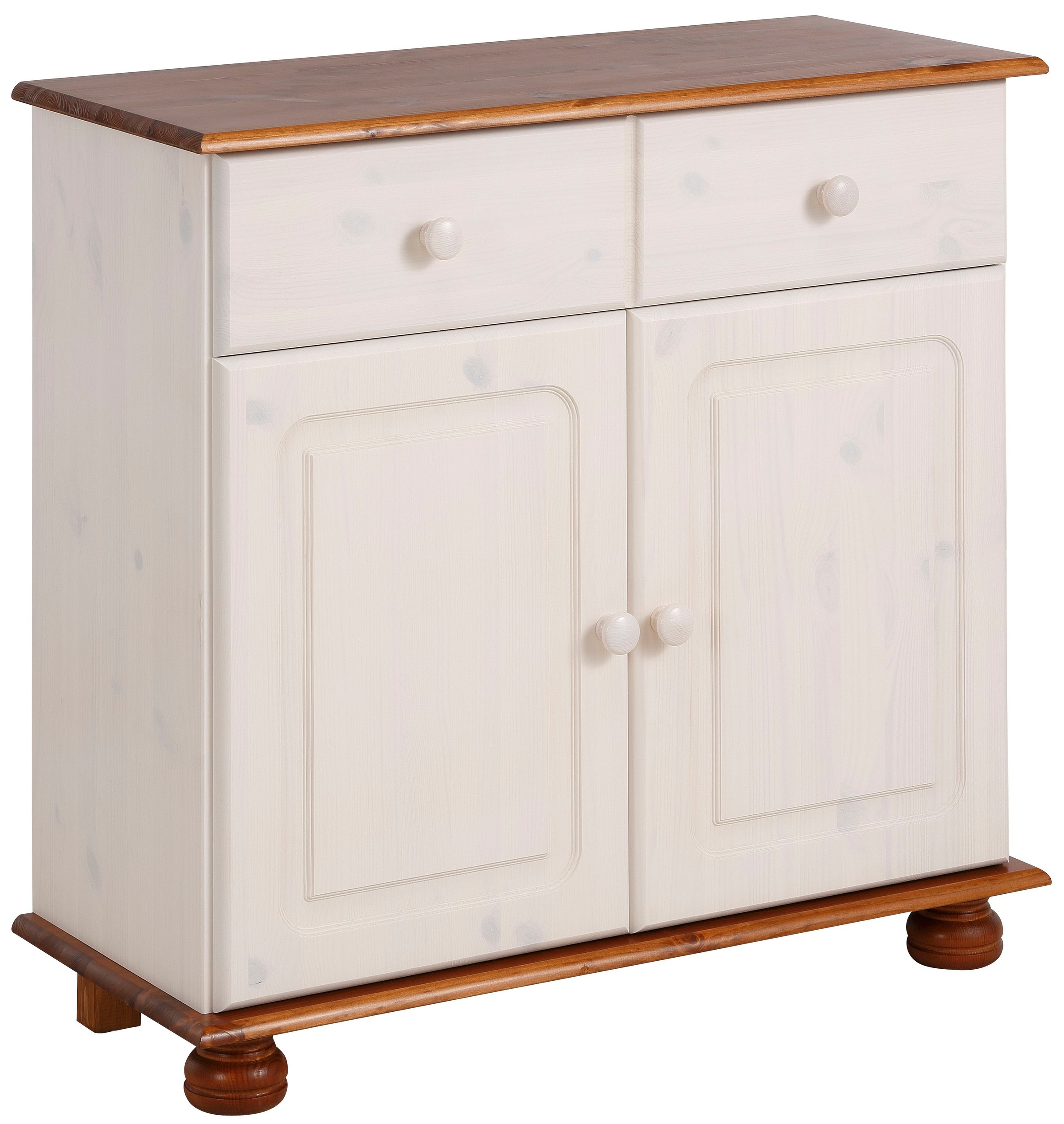 Home affaire Sideboard "Mette" Kommode mit gefrästen, kugelförmigen Füßen, günstig online kaufen