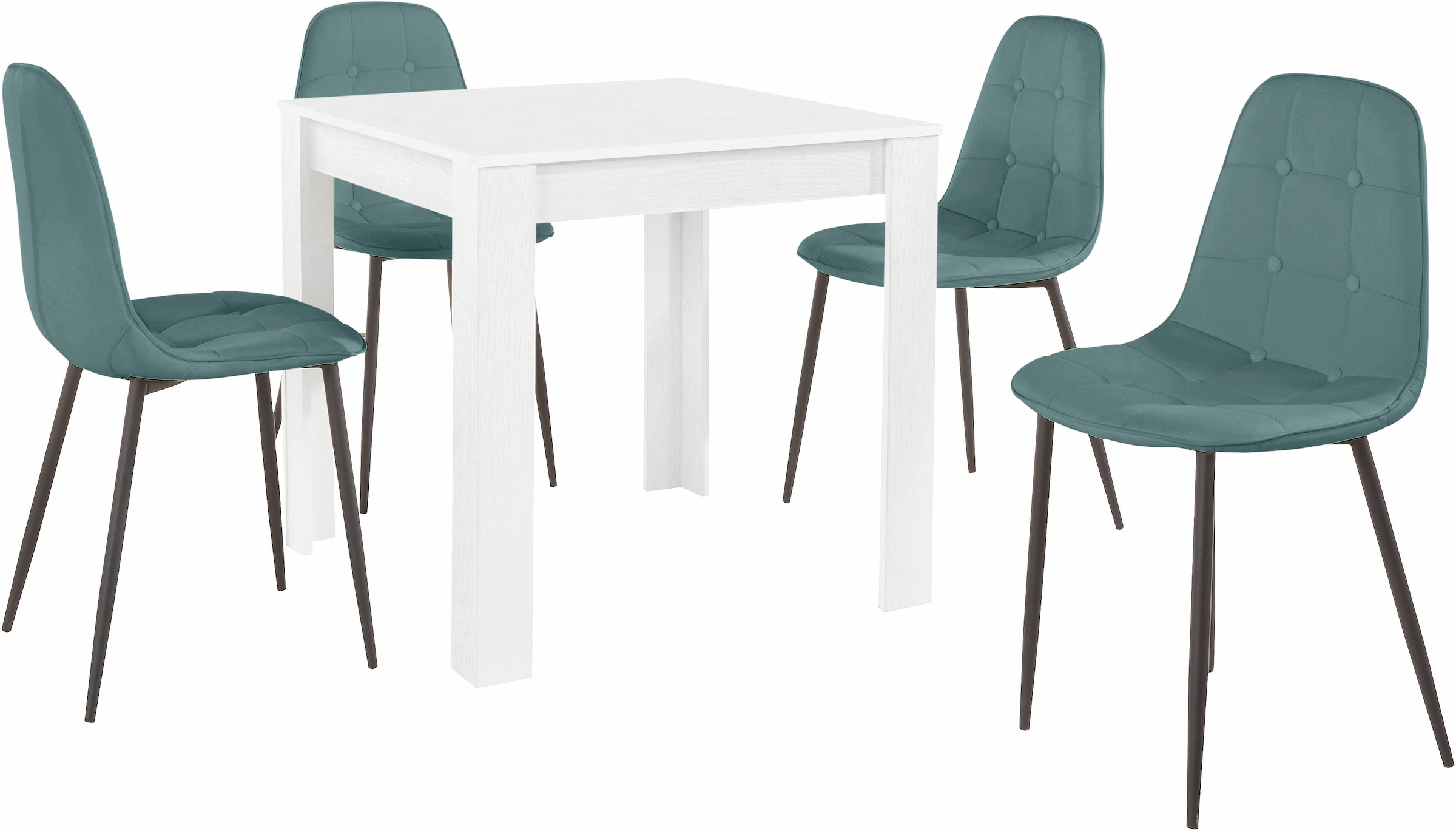 INOSIGN Essgruppe, (Set, 5 tlg.), mit Esstisch 80 cm breit