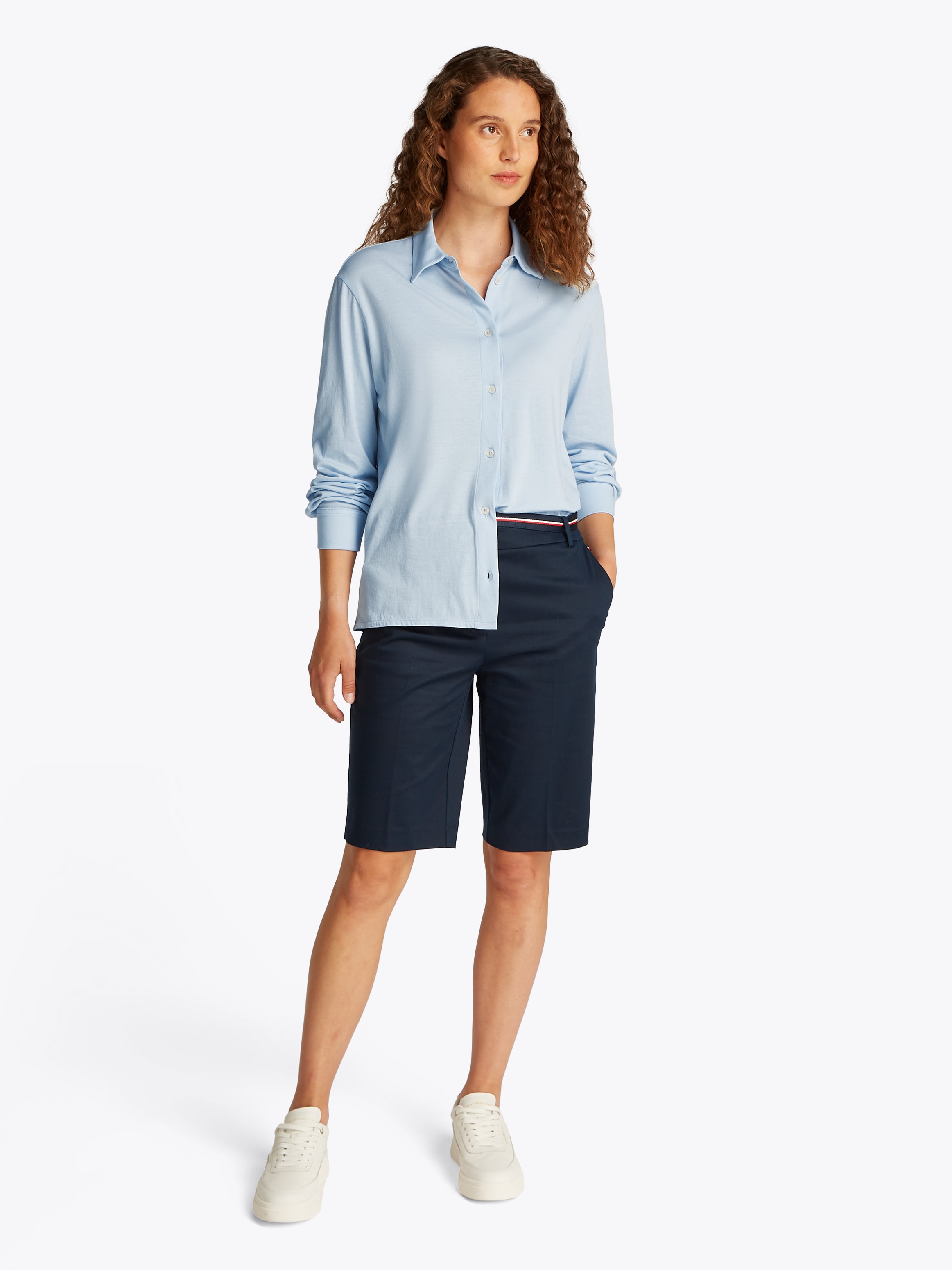 Tommy Hilfiger Klassische Bluse »CASUAL BTN DOWN SHIRT LS«, mit Metalllabel