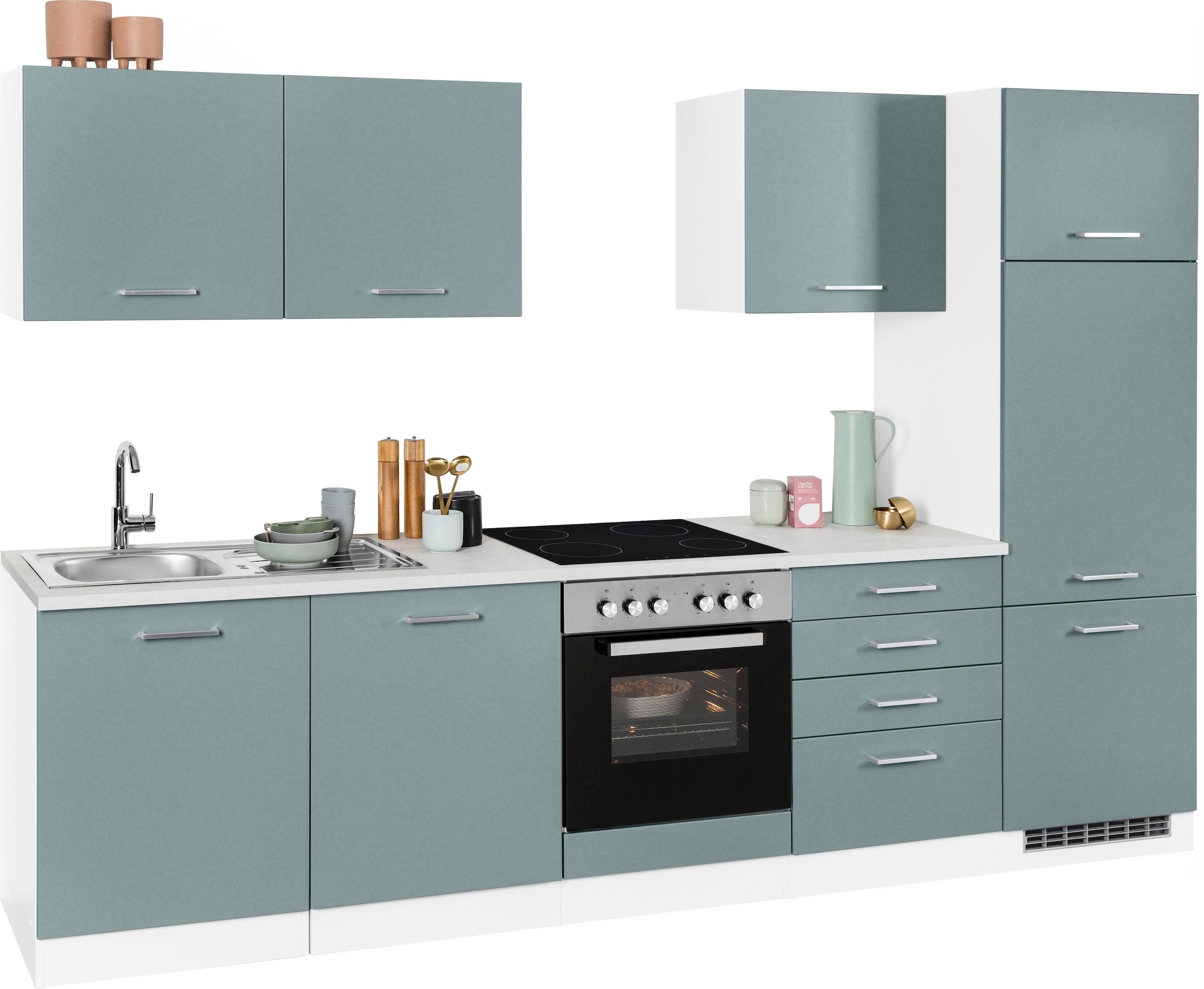 HELD MÖBEL Küchenzeile »Visby«, ohne E-Geräte, Breite 300 cm für  Kühlschrank online bestellen