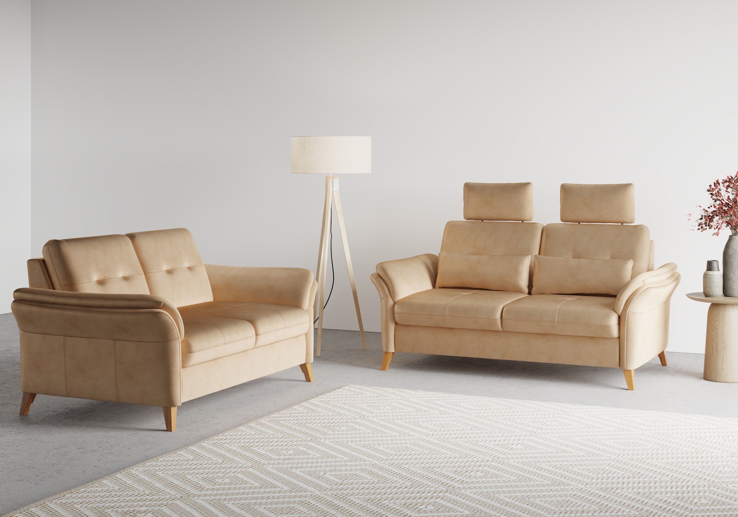 sit&more 3-Sitzer »Göteborg«, inklusive Sitztiefenverstellung und Federkern