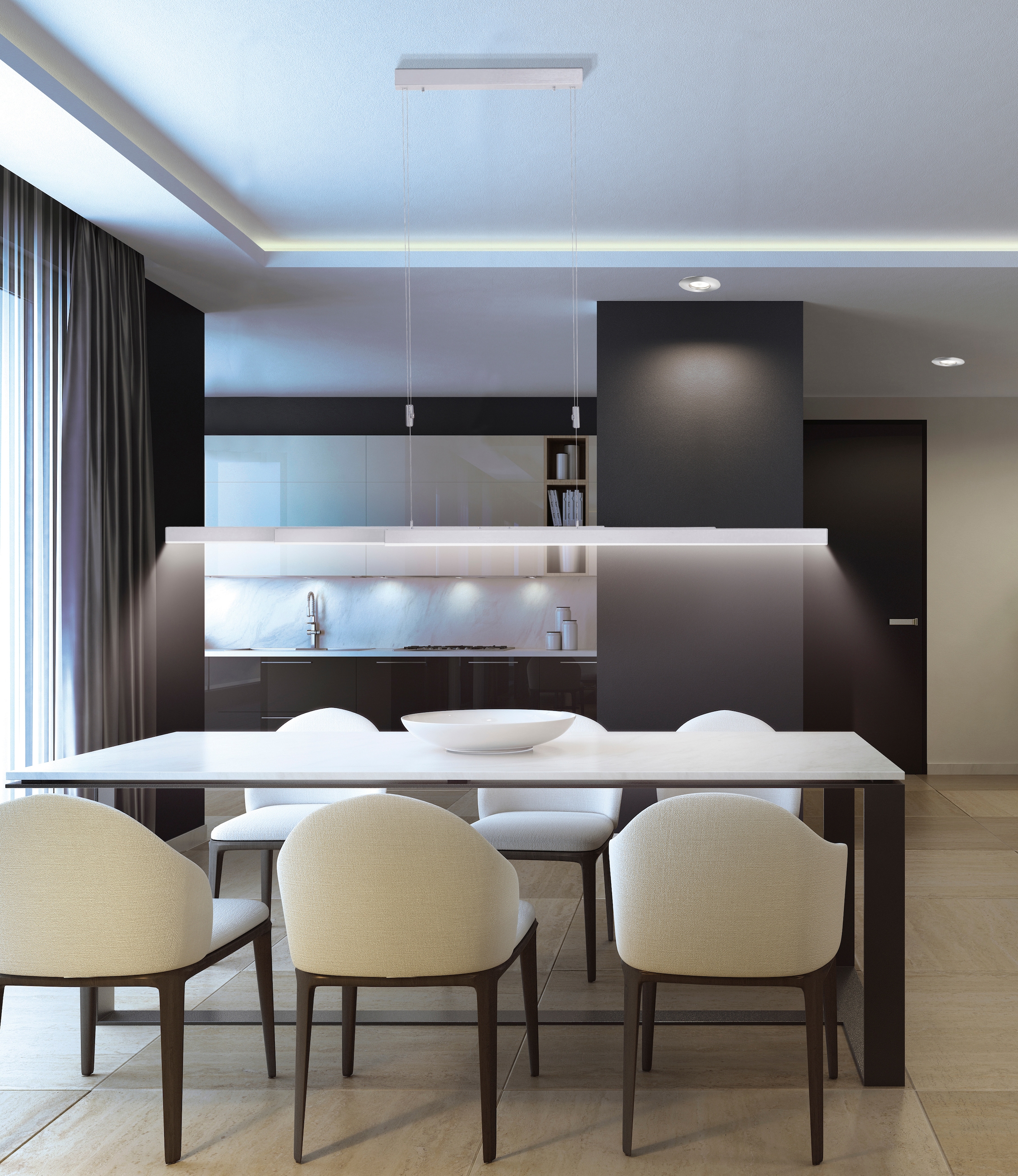 Paul Neuhaus LED Pendelleuchte »Adriana«, 3 flammig, Leuchtmittel LED-Board | LED fest integriert, CCT-Lichtmanagement; Touchdimmer; Touchschalter; Höhenverstellbar