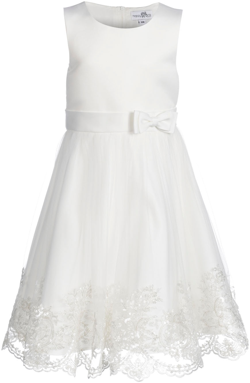 HAPPY GIRLS Taufkleid mit besticktem Tüll mit Pailletten ecru 116 - N-Gr N-Gr 116 Hergestellt aus Kunstfaser: leicht, formstabil, pflegeleicht und...