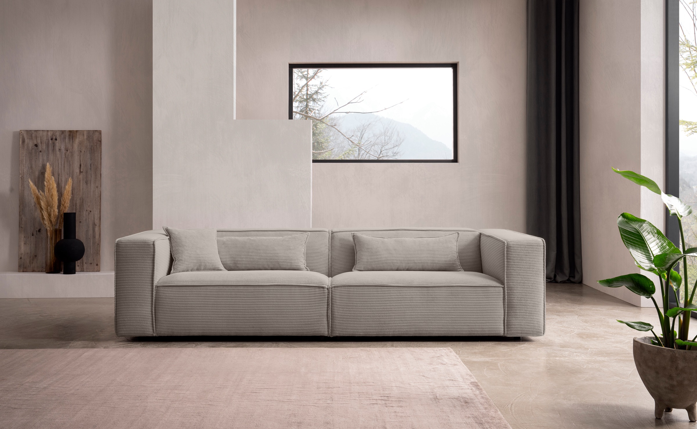 LeGer Home by Lena Gercke 3-Sitzer »PIARA, Couch mit Kedernaht, Sofa in Cor günstig online kaufen