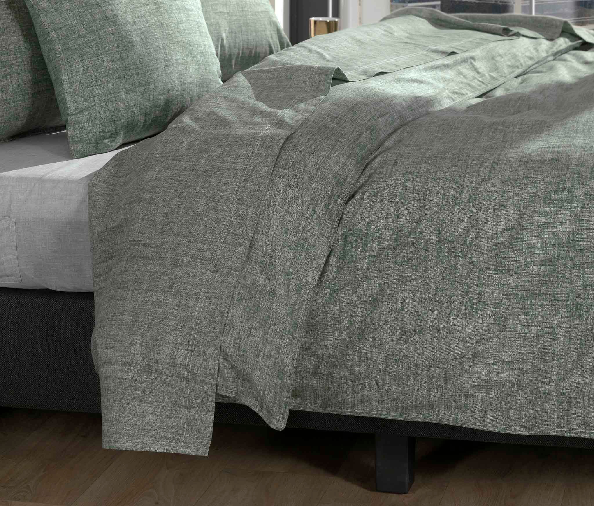 ZO HOME Bettlaken »Lino« Laken aus 100% Baumwolle, Linen-look Print, Betttu günstig online kaufen